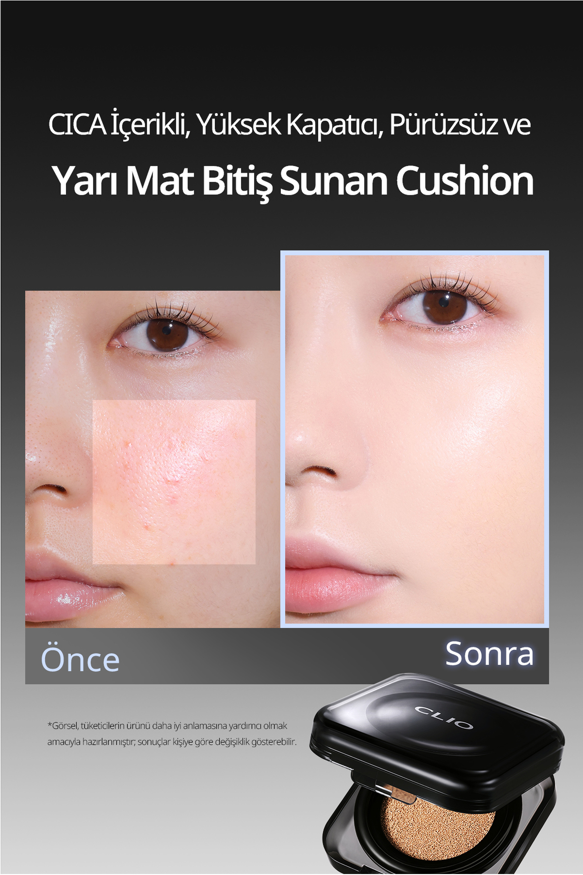 کرم پودر نیمه مات با پوشش بالا و حاوی CICA (کتان ۲۱N) ​​SPF40 PA — بژ ۱۱۱۶۹۸ — تصویر 2 از 8