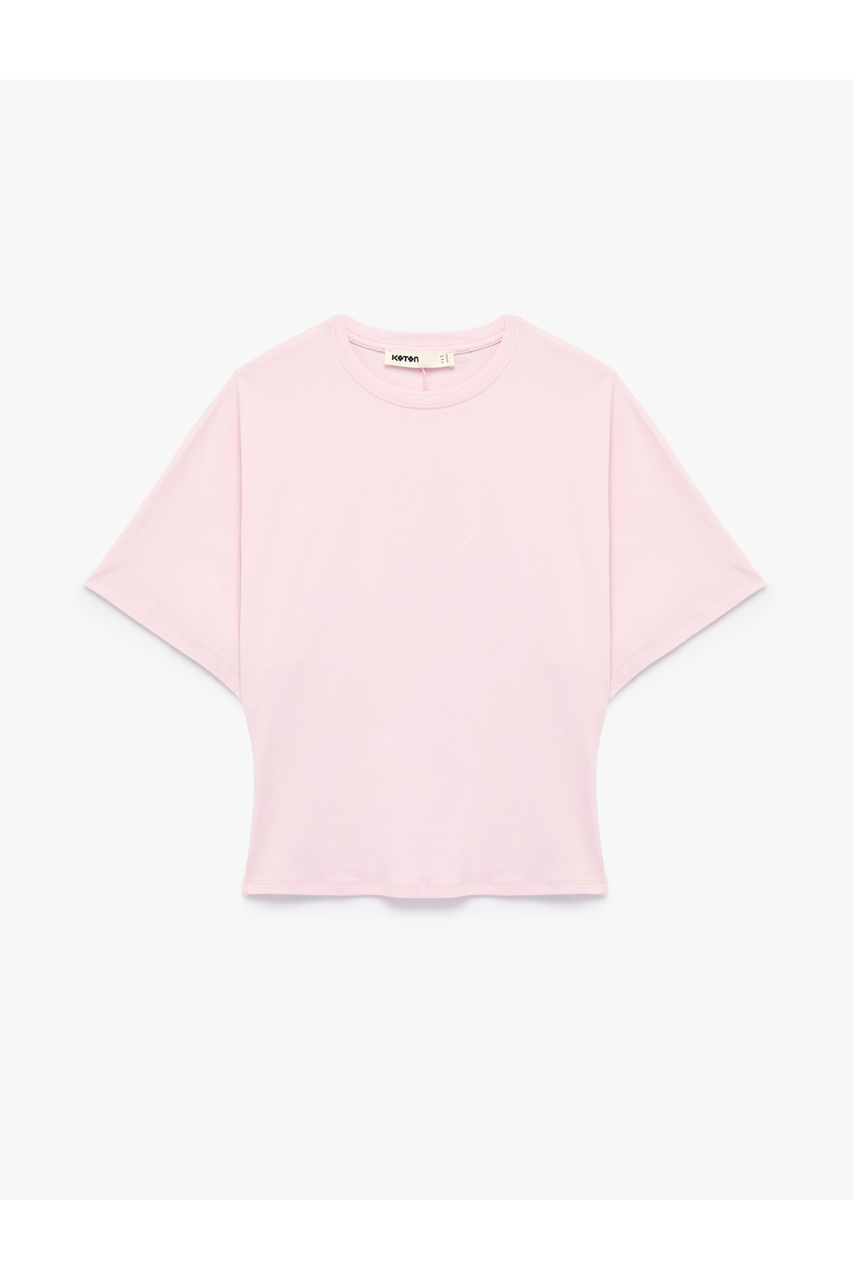 Koton Cotton Slim Fit Bat Sleeve Crew Neck T-Shirt