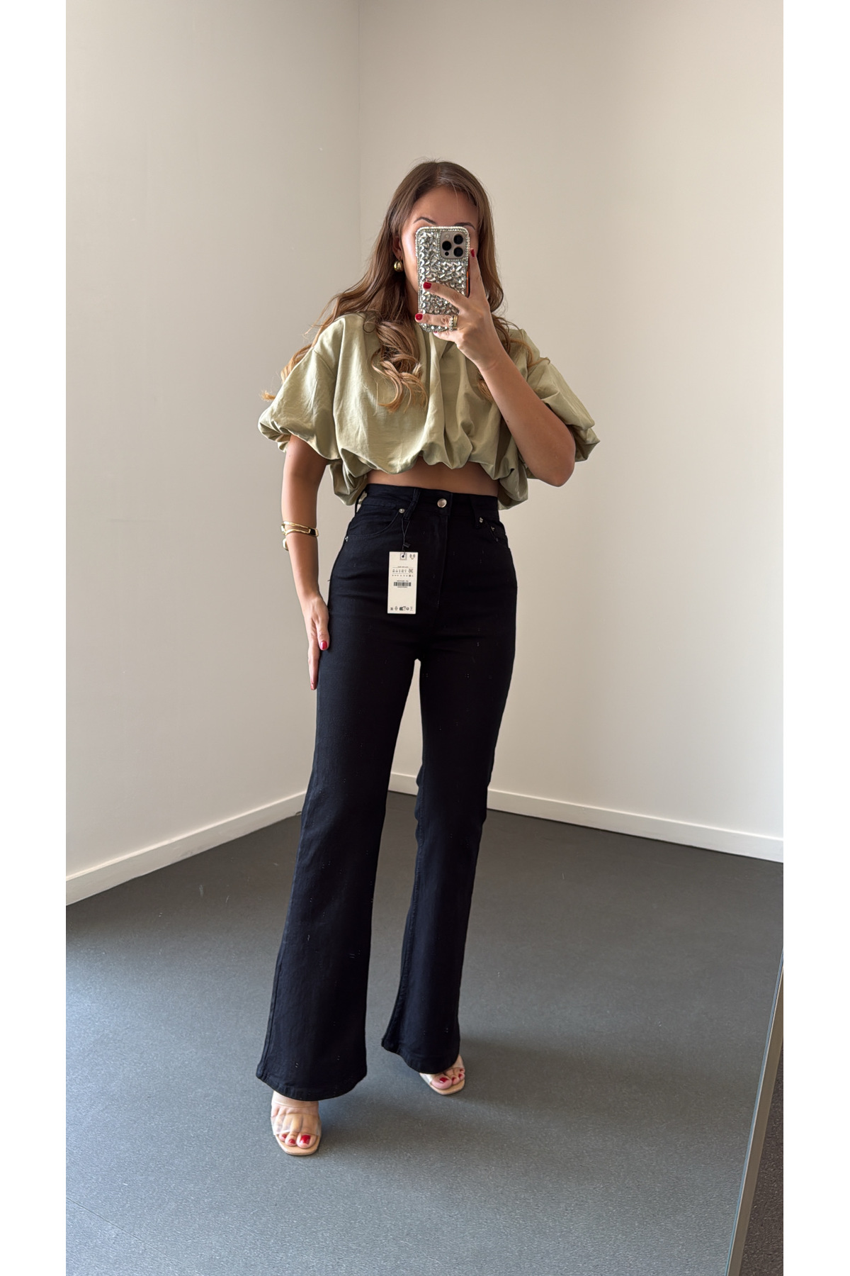 Narferita Nrf Extra Yüksek Bel Full Likralı Flare Jeans görsel 3