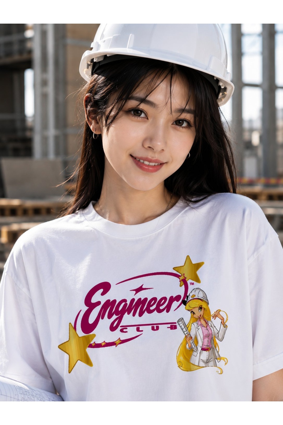 barsdepo Engineer Club Mühendis Temalı Baskılı Tişört, Kadın Mühendislere Özel Tasarım Unisex T-Shirt | Premium Kalite görsel 3