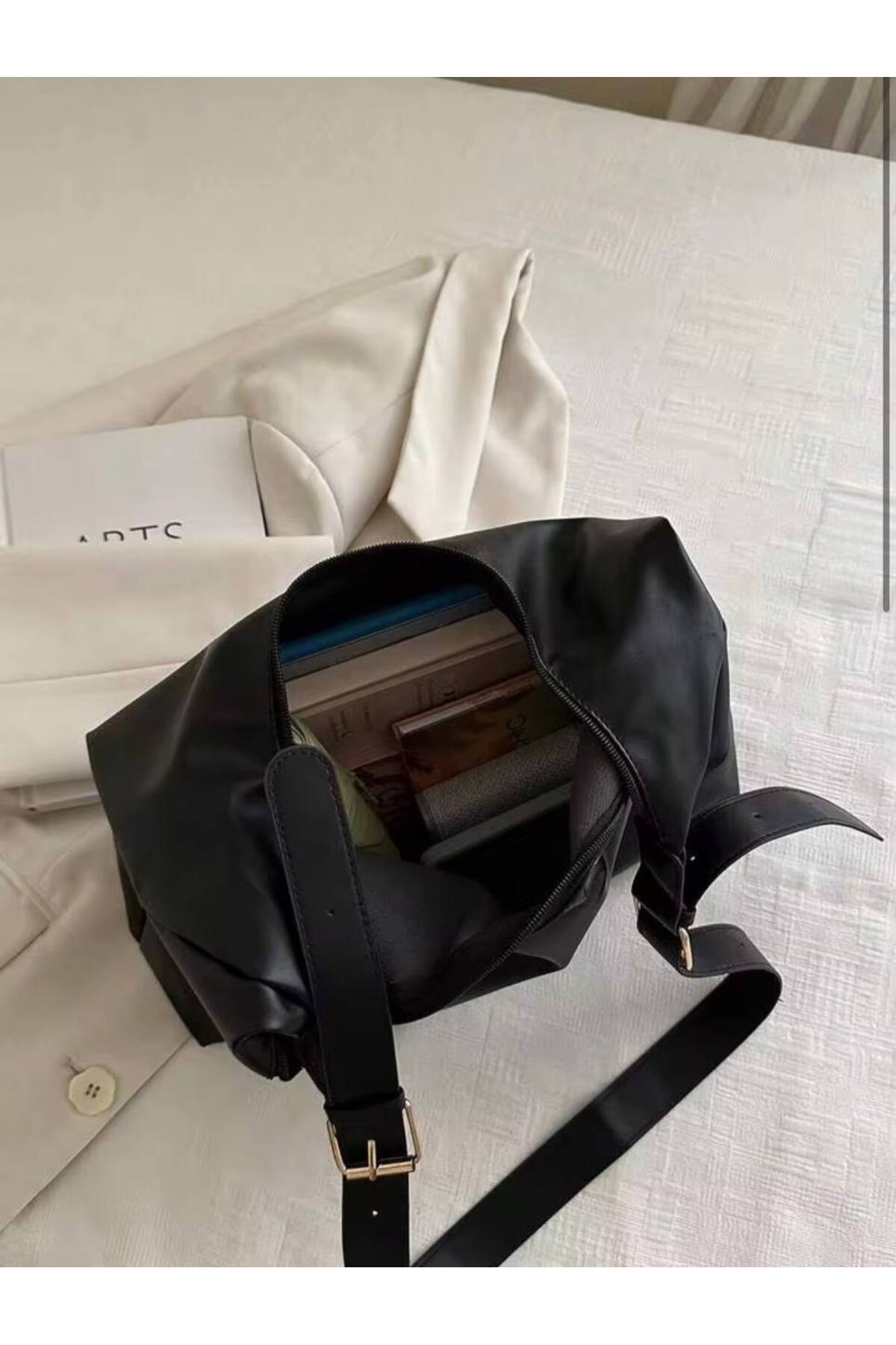 Black MODA Large Women's Tote Shoulder Bag - Premium Design görünüm 7