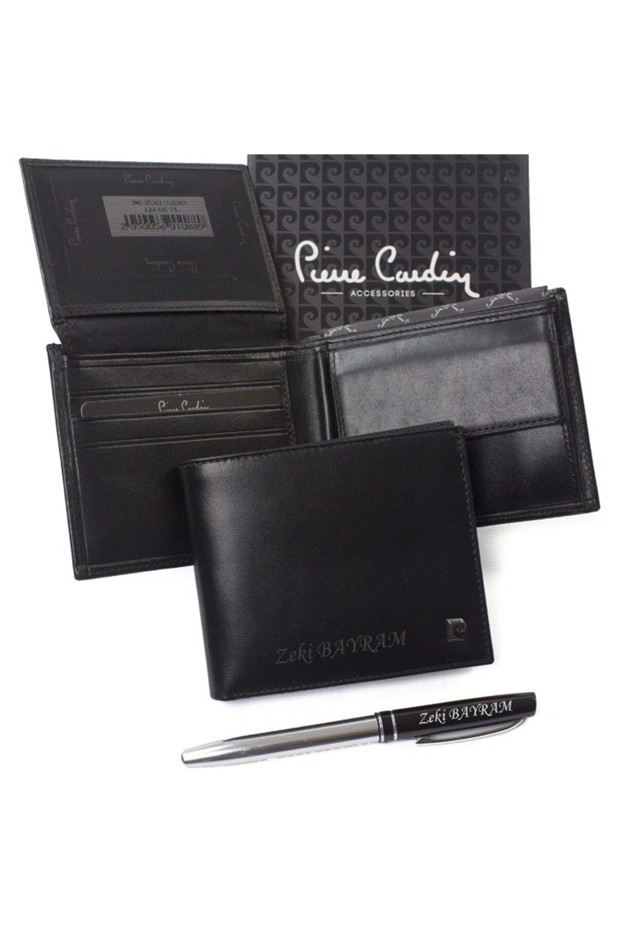 کیف پول چرمی شخصی‌سازی‌شده با محفظه سکه P2062 پیر کاردین کیف پول Pierre Cardin