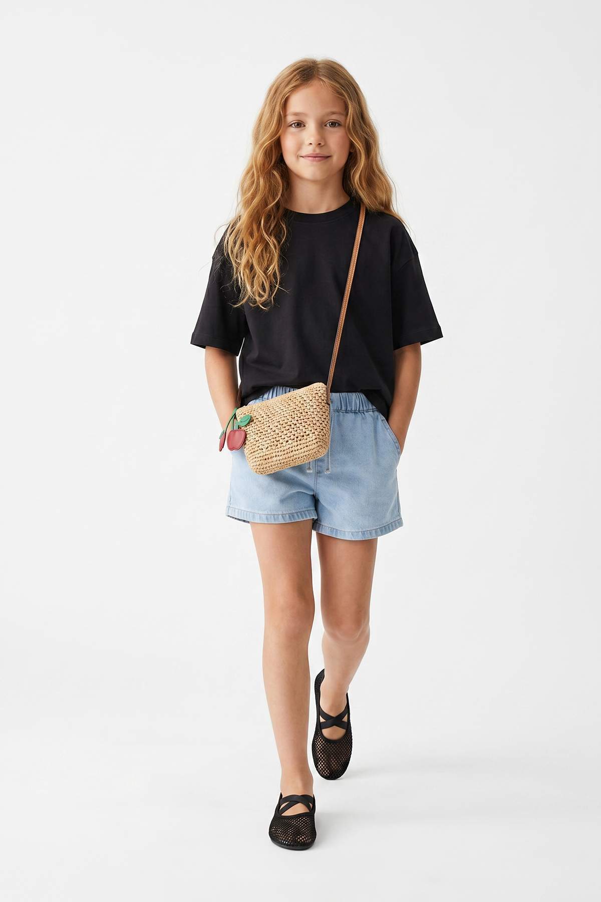 Trendyolmilla Kids Siyah Düz Örme T-Shirt TKDSS26TS00080