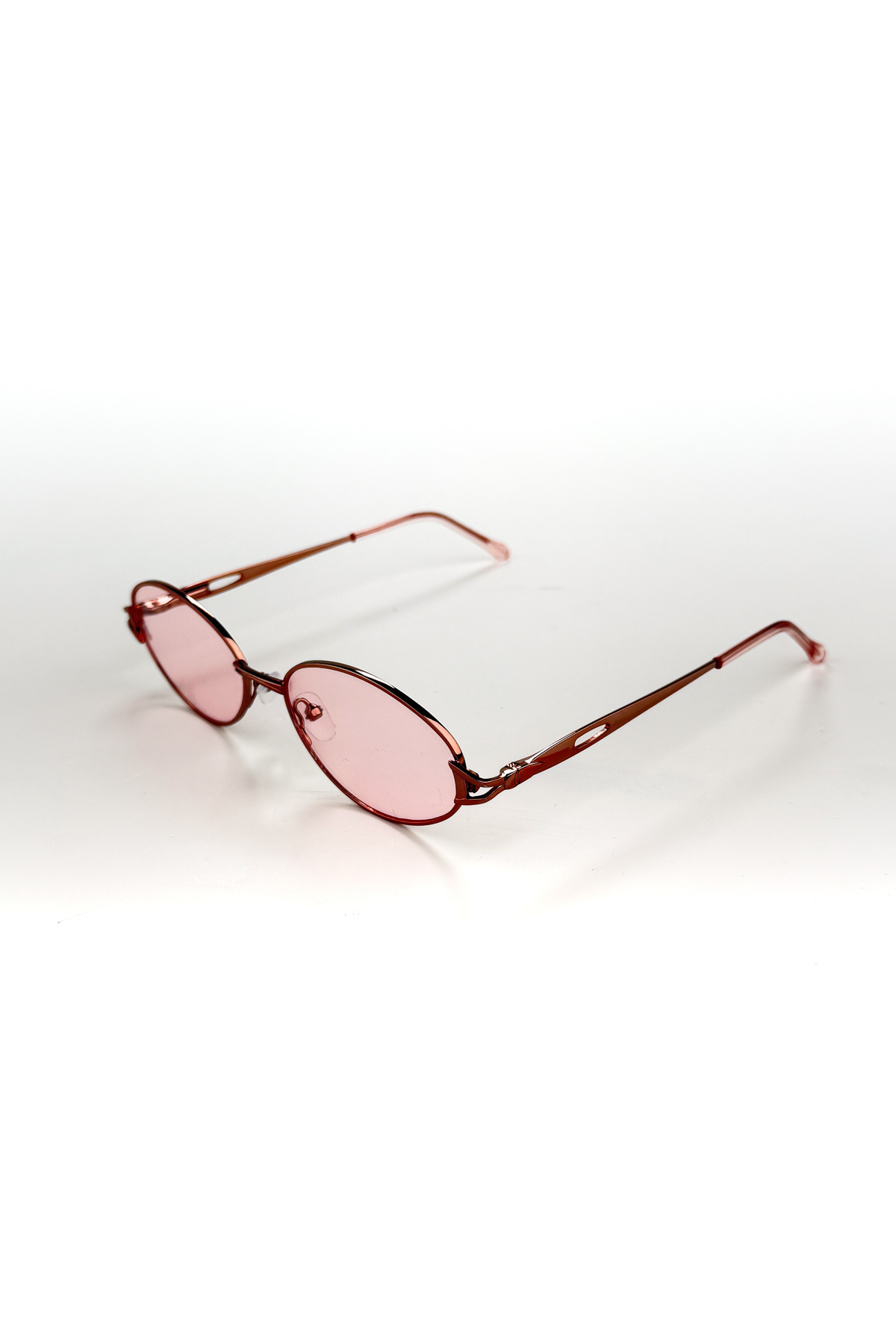 TARSS Pera Pembe Metal Oval Güneş Gözlüğü | Retro Vintage | UV400 görsel 6