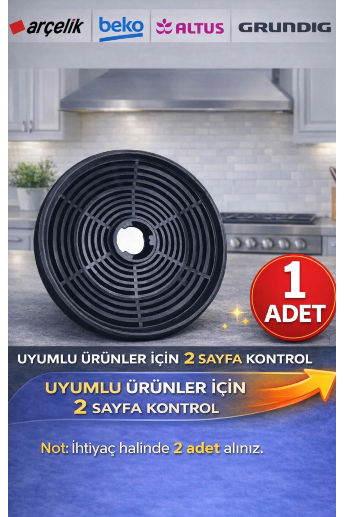 _ARÇELİK_P-27 I Hood Carbon Filter ( 1 ORIGINAL part)