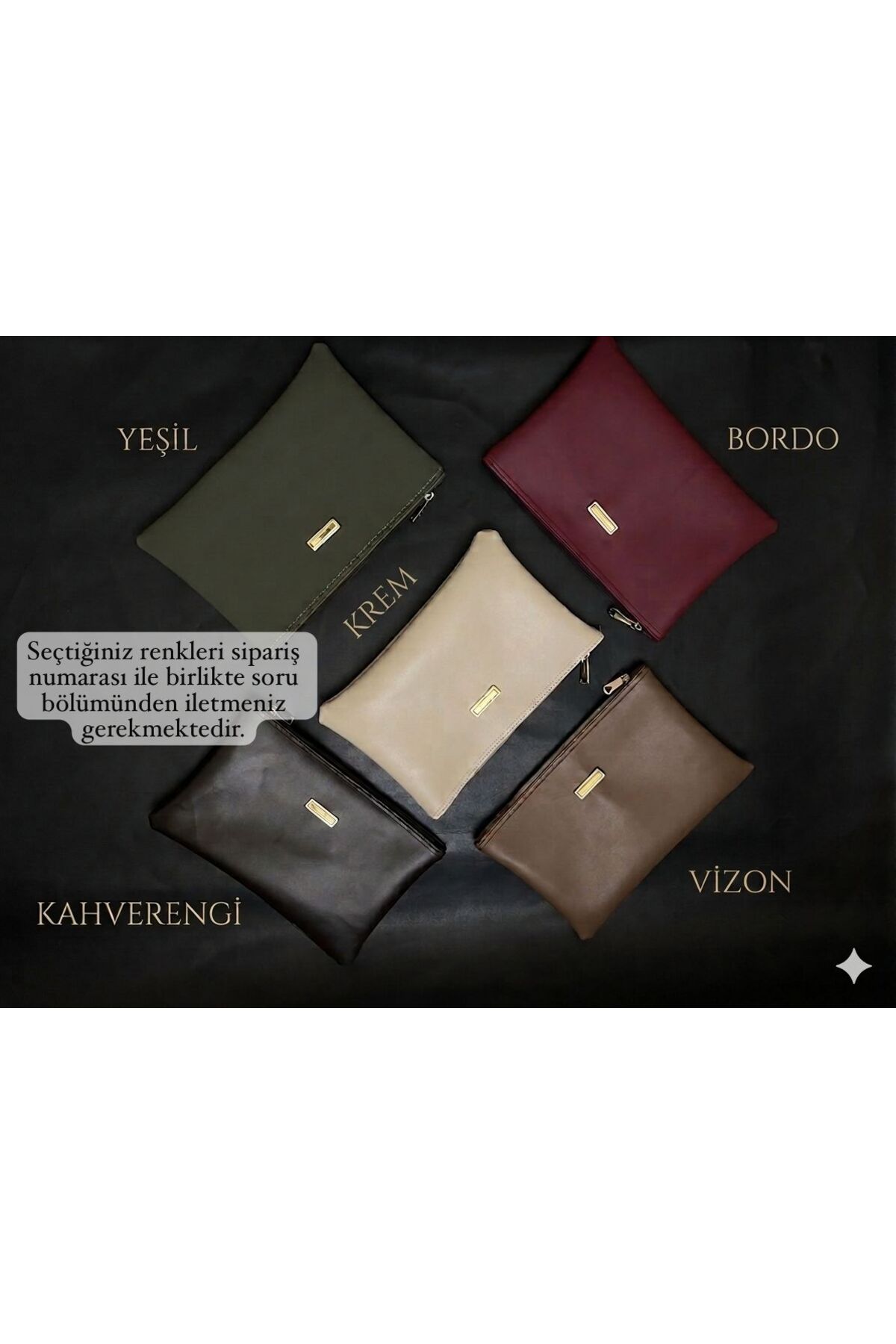 VELORİA BAG & SCARF VELORİA BAG premium çok amaçlı portföy ve makyaj şık kadın çanta clutch 3 lü set