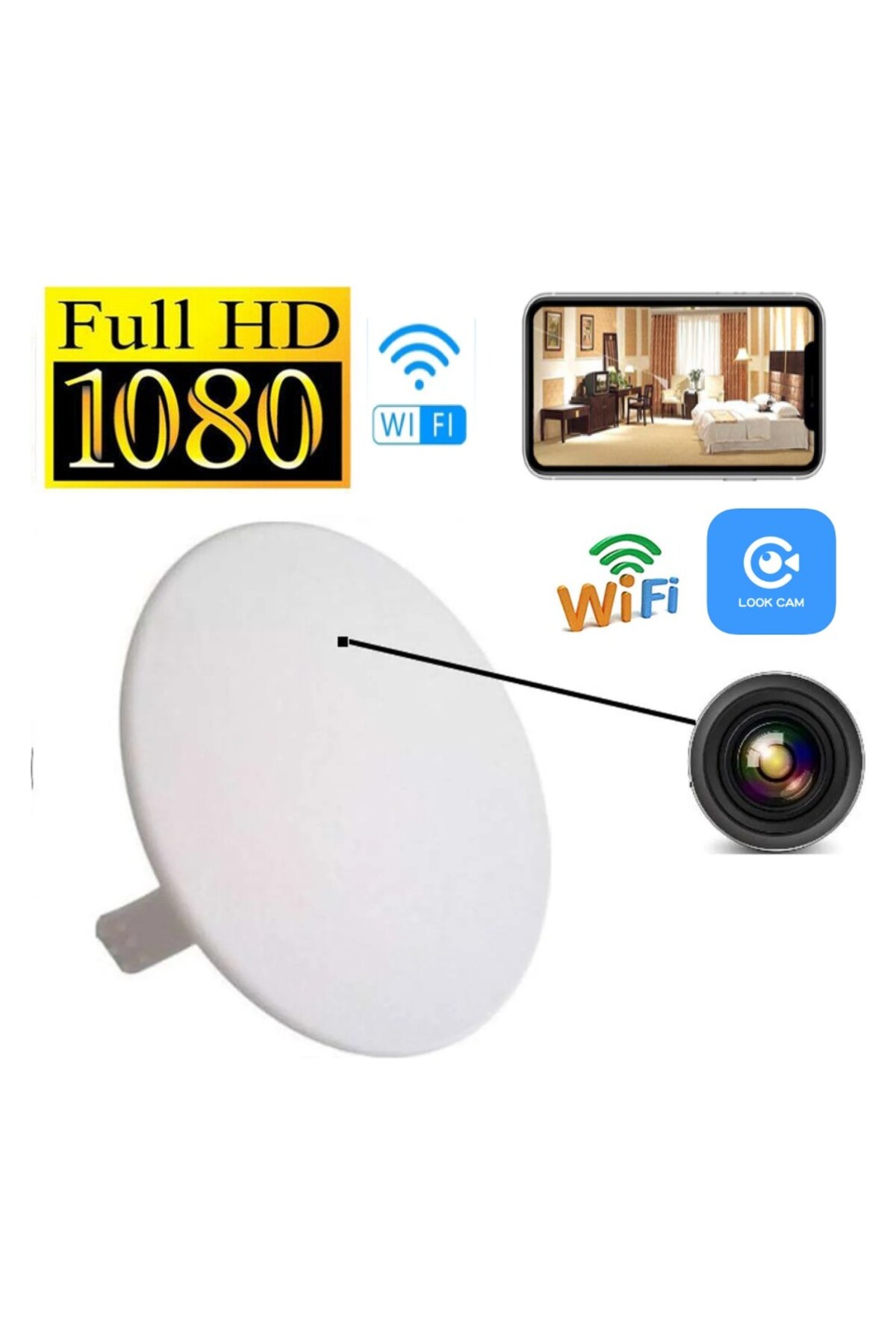 intermax Bebek Hasta Bakıcı Güvenlik Gizli Kamera Wİ-Fİ 1080P HD Mini CCTV Kamera