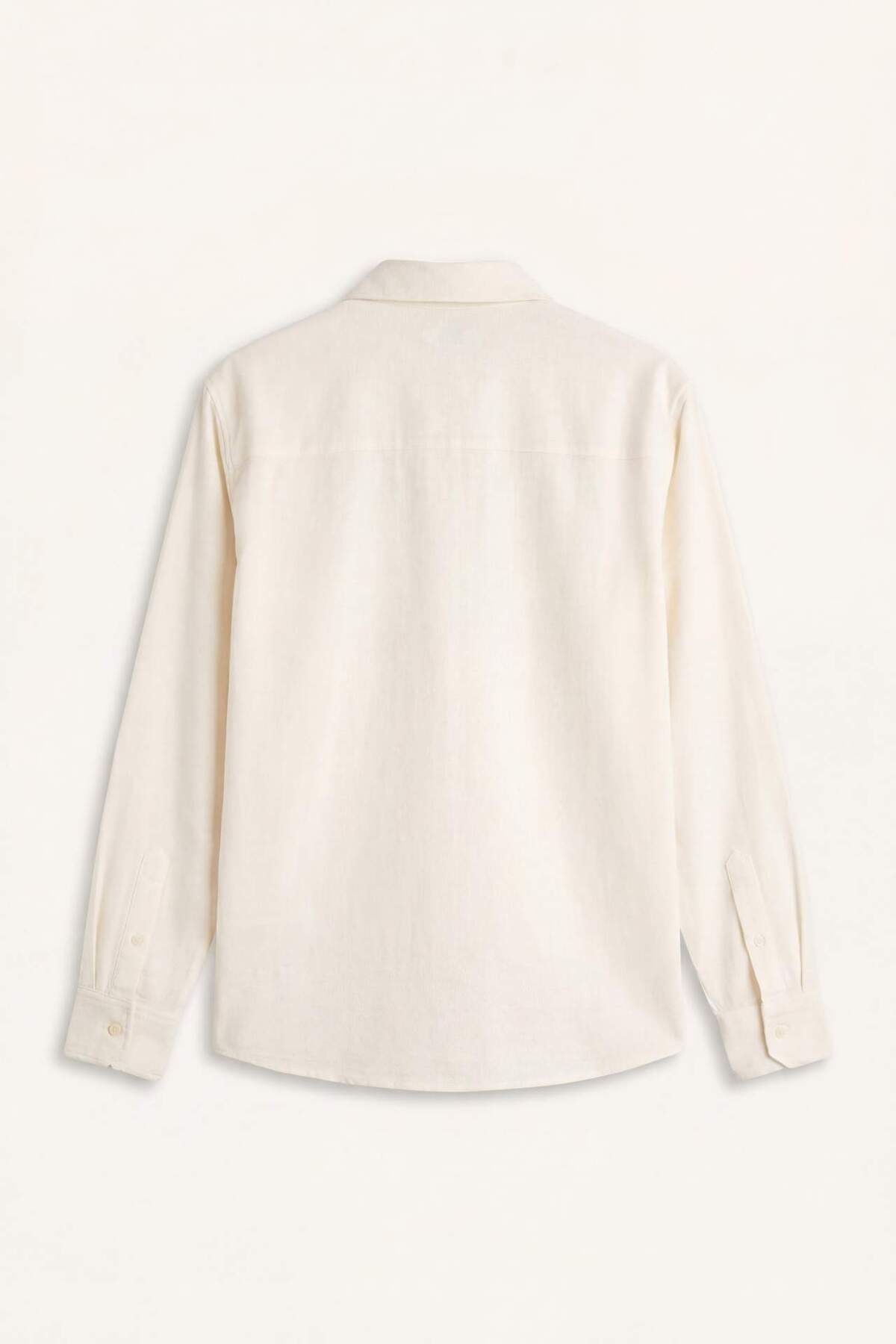 %100 Pamuk REGULAR Fit Gömlek G7021AX26SM — کرم — تصویر 7 از 7