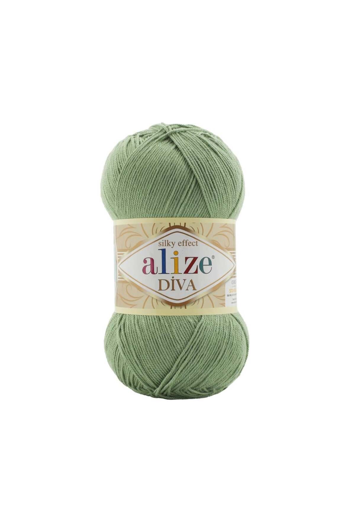 Diva 852 Green Very Thin Summer Knitting Rope Summer Bustier-Crop-Bikini knitting rope
