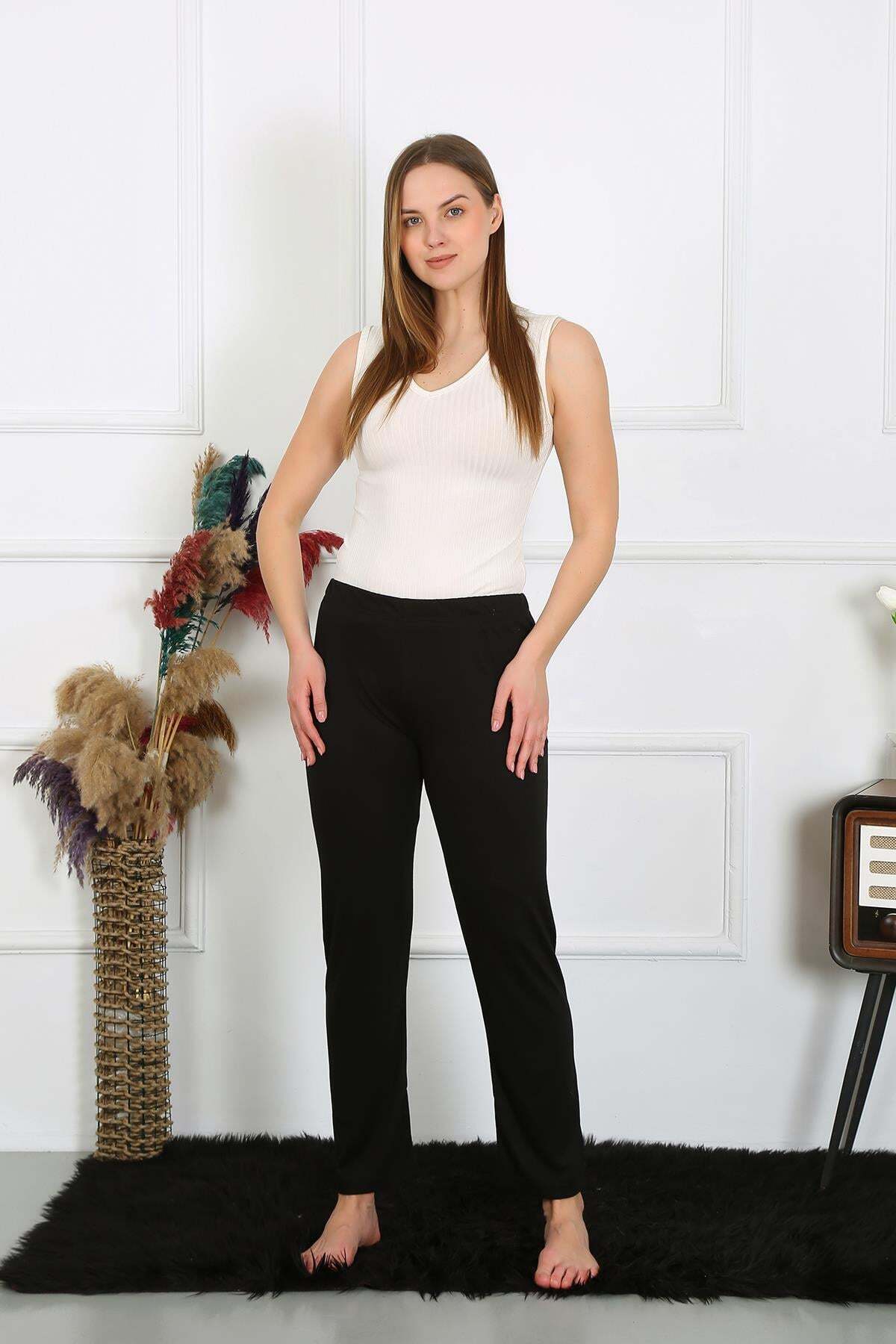 Women's Cotton Combed Cotton Single Bottom Pajamas Black 27514