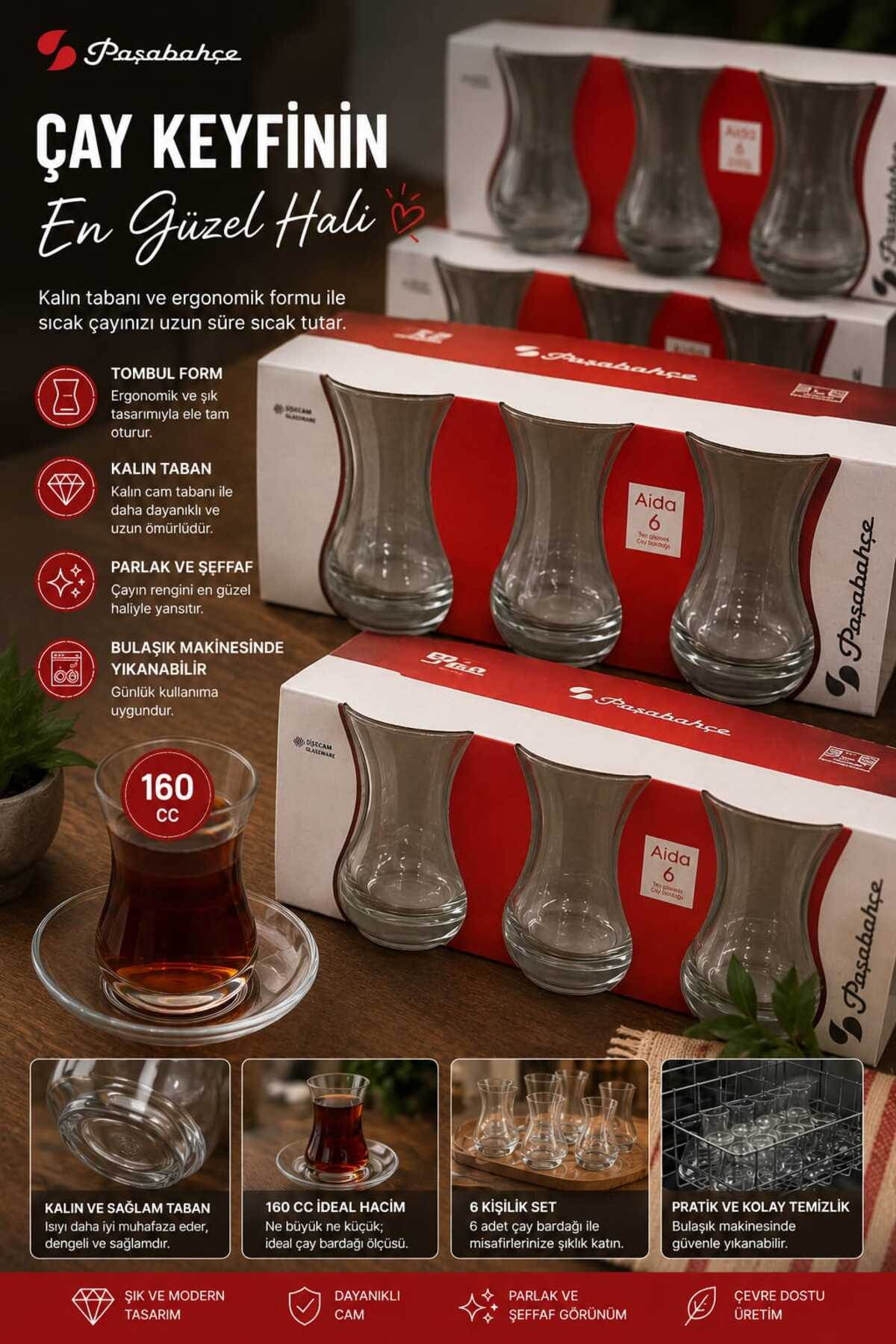 Ajda Çay Bardağı 160 cc