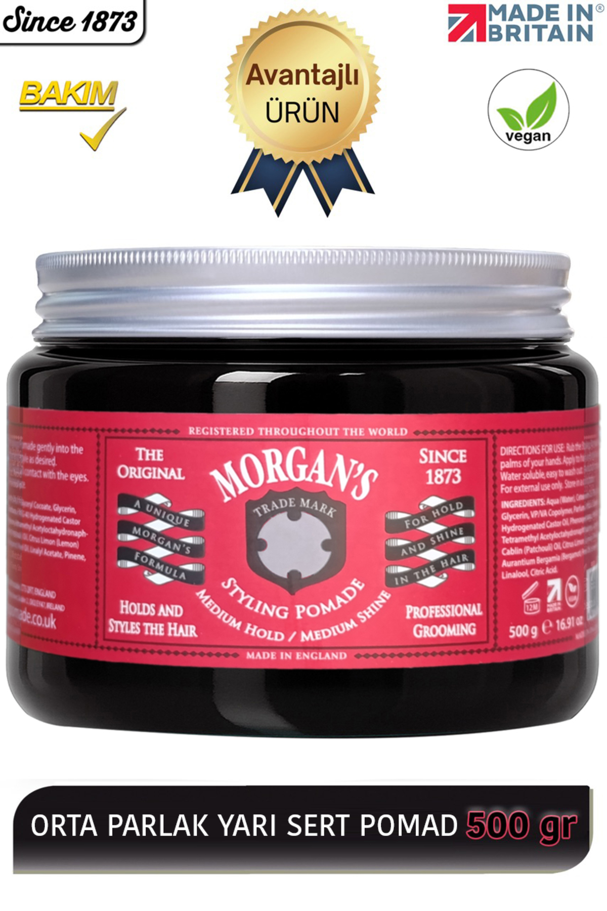 Morgan's Pomade Medium Hold & Shine Pomade - Orta Tutucu Parlaklık