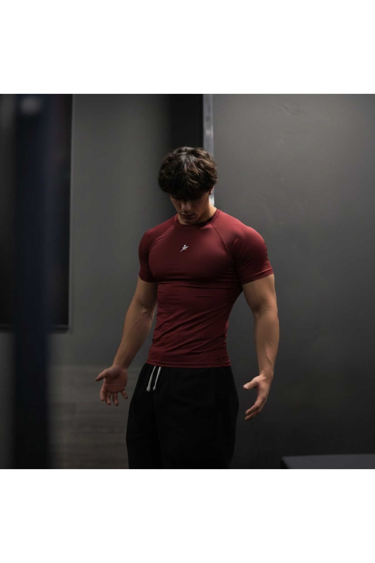 FIGHTR Men's Compression Sport T-Shirt Slim Fit Fitness Gym Training Top