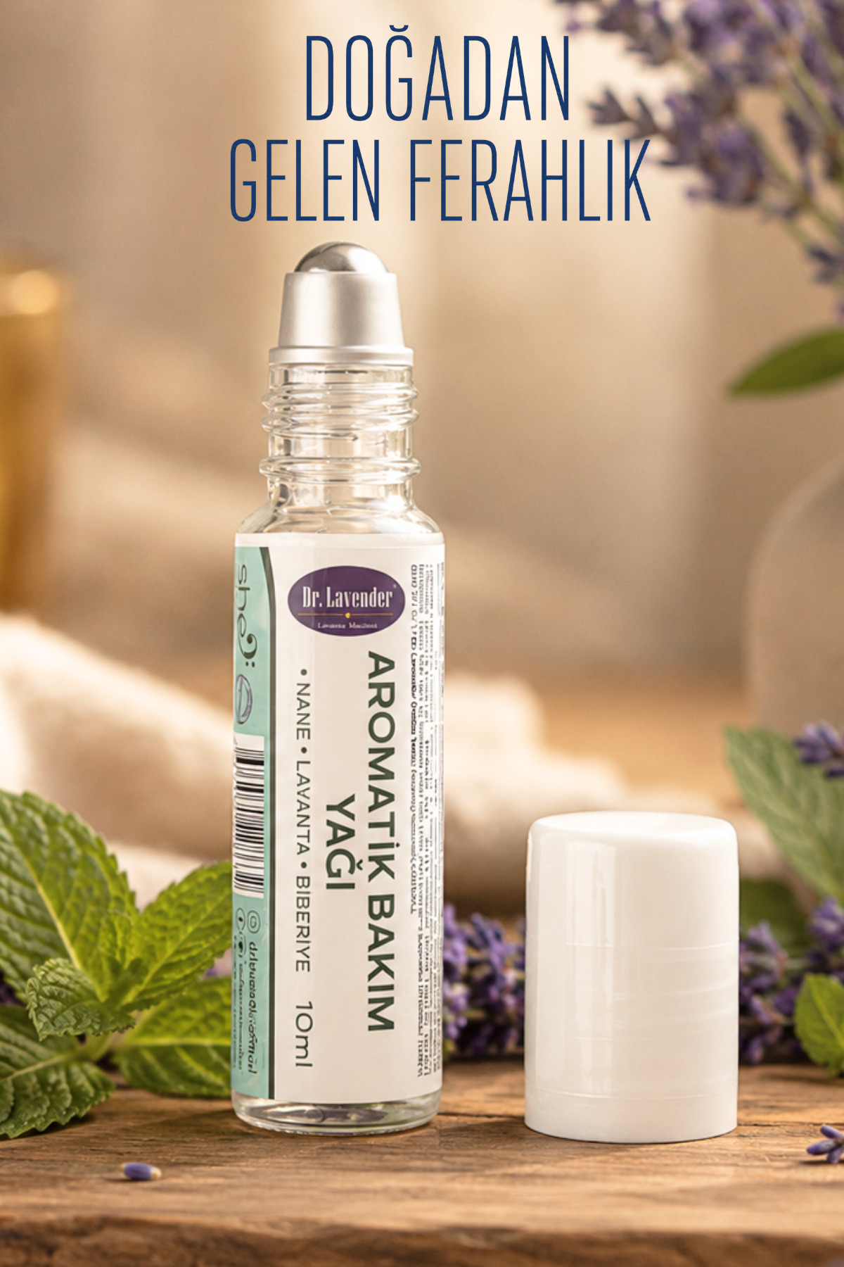 Dr. Lavender Aromaterapi Masaj Yağı Karışımı Roll-On 10ml – Nane, Lavanta, Biberiye — DR 2203V2 — تصویر 2 از 5
