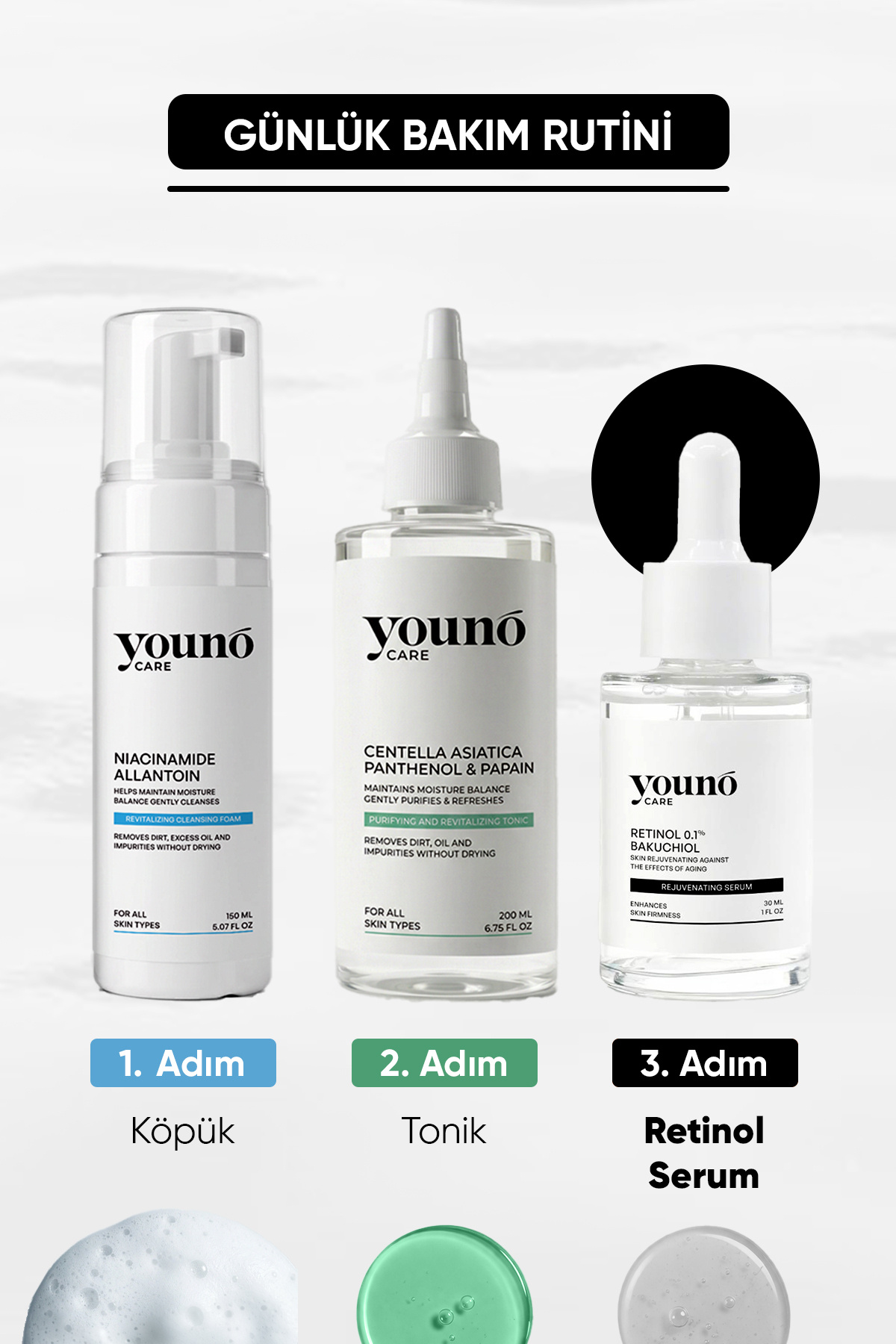 Bakuchiol Retinol Serum Yaşlanma Karşıtı 30 ml | Bakuchiol & Retinol | 3'lü Ceramide | Ginseng — YC-SKN-RJS-30 — تصویر 5 از 8