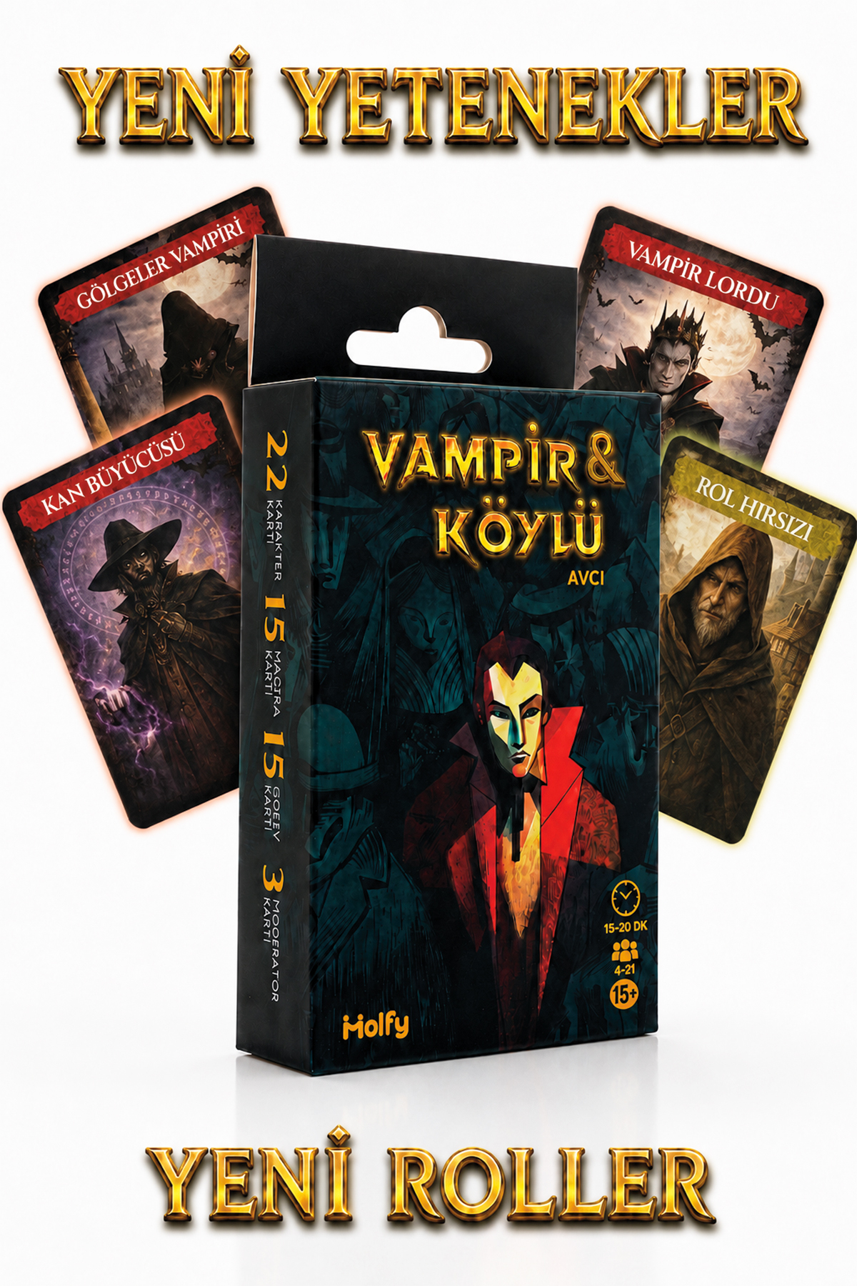 Molfy Vampir Köylü Avcı Kutu Oyunu Kart Oyunları Aile Ve Arkadaş Hediye Oyun Parti Oyunu Rol Yapma Eğlence