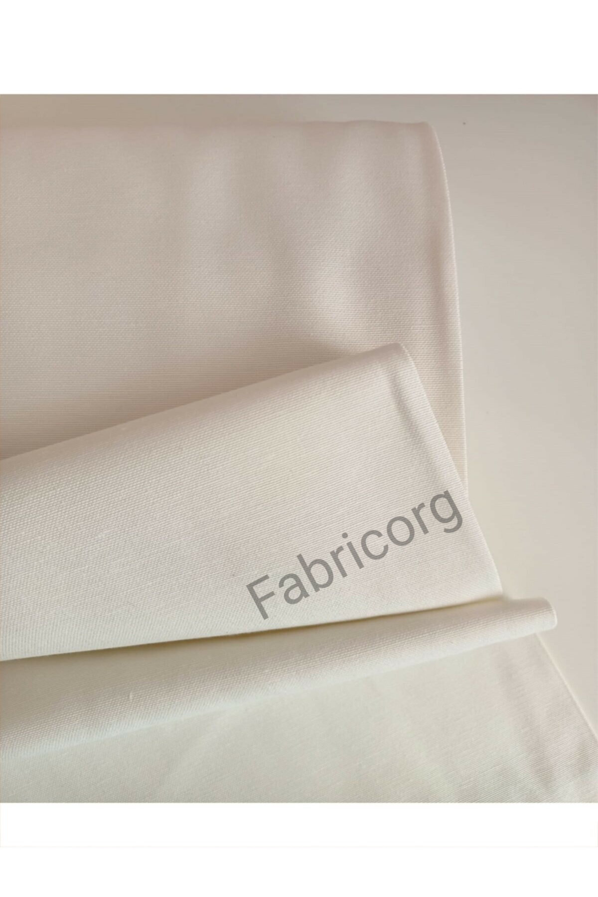 Duck Cloth Punch Linen Fabric Ecru (100X180 CM)