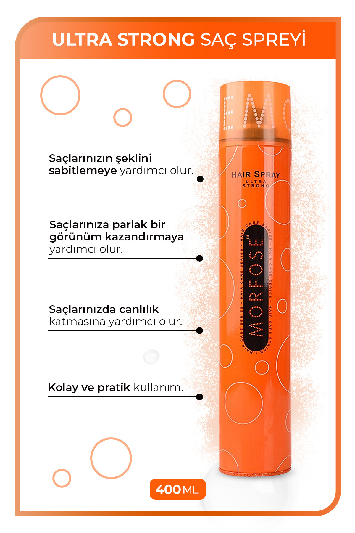 Ultra Strong Saç Spreyi 400 ml 3 Adet - Güçlü Tutuş — 3028669002231 — تصویر 3 از 4