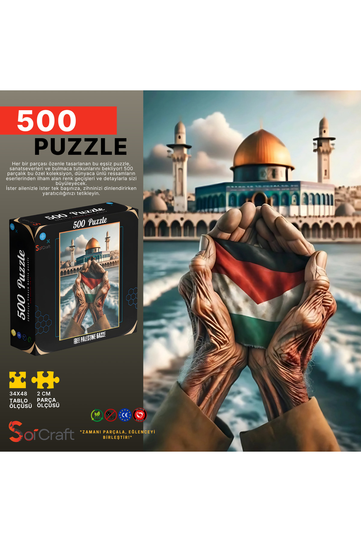 Soi Craft 500 Parça Puzzle Free Palestine Gazze #260 - Fiyatı