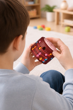 BBSKY Stres Çarkı , Zeka Küpü , Labirent Puzzle , Eğitici Parmak Oyuncağı