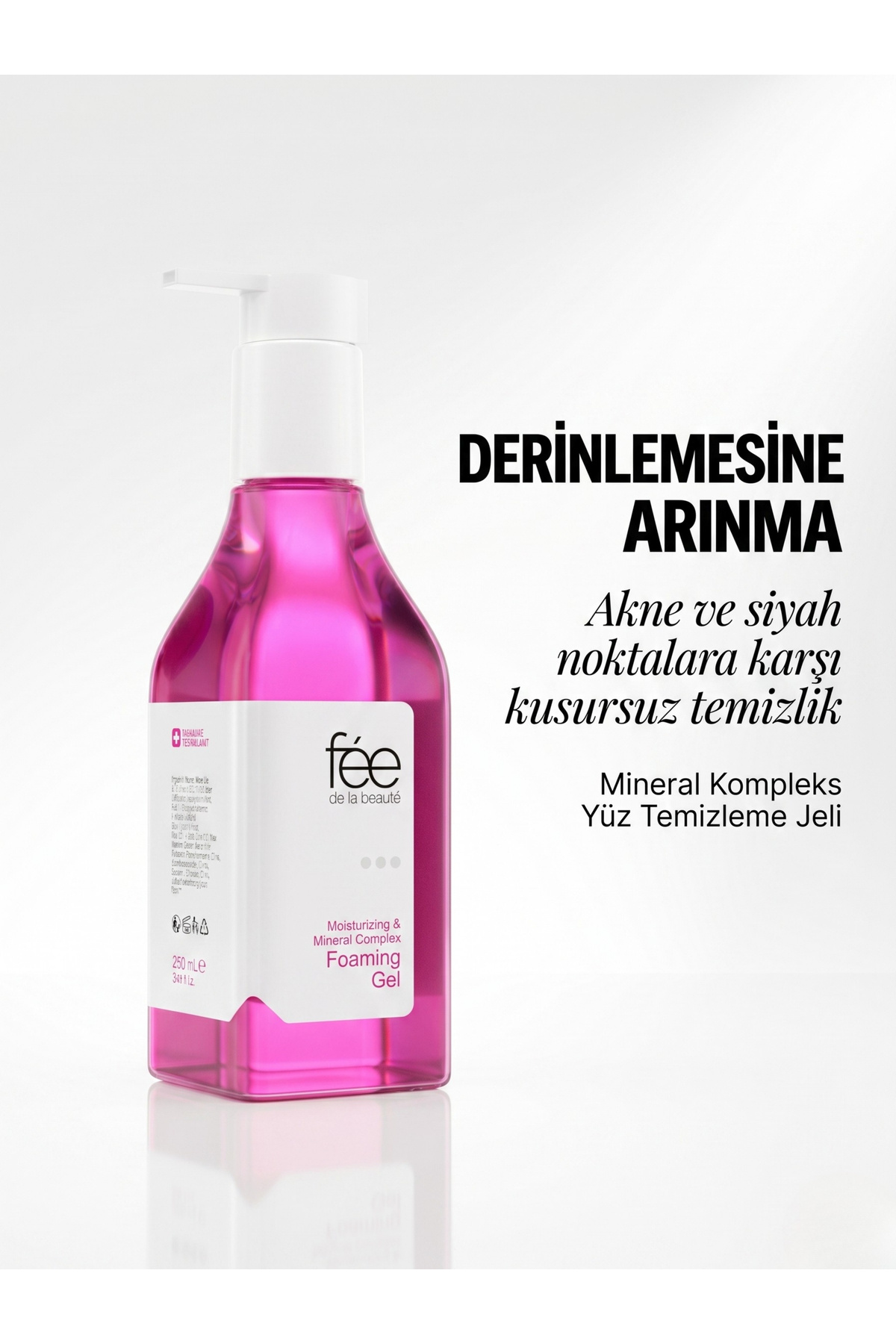 Mineralli Ve Nemlendirici Etkili Hassas & Normal Ciltler Için Yüz Temizleme Jeli 250 ml — FEE06 — تصویر 3 از 6