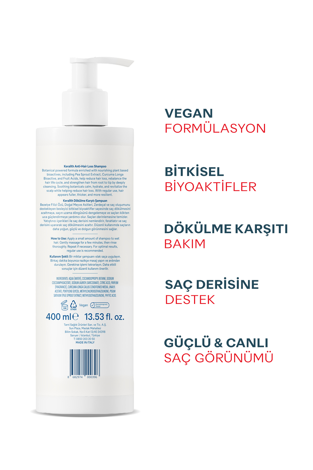 Keralith Saç Dökülmesine Karşı Şampuan 400 ml | Dökülme Karşıtı Saç Bakım Şampuanı — 8001090001 — تصویر 8 از 10