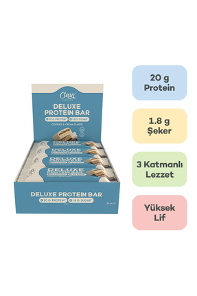 Clean Powders Deluxe Protein Bar %36 Protein 55 Gr 12 Adet - BEYAZ ÇİKOLATA K...