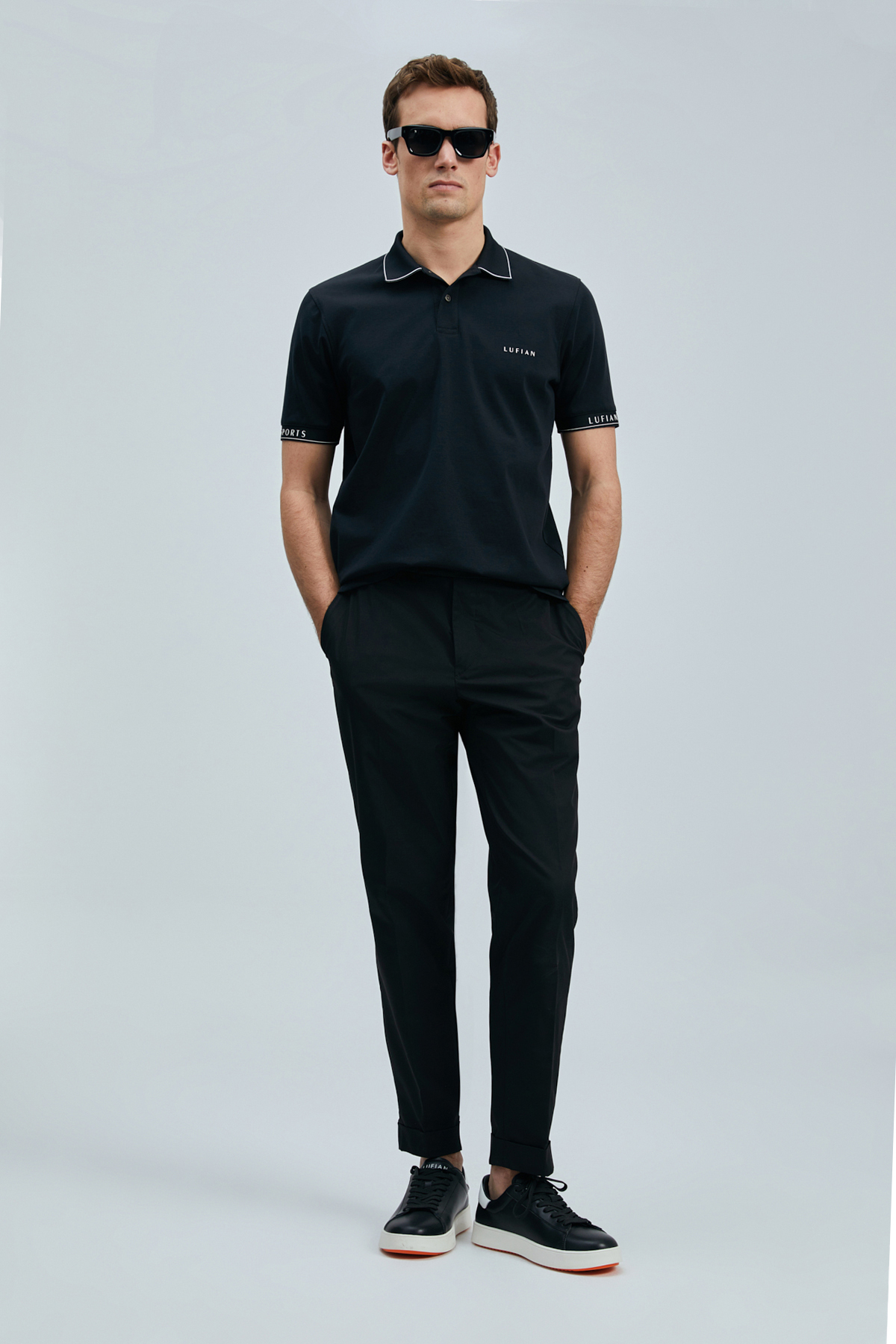 LUFIAN Hold Smart Men's Polo T-Shirt Black