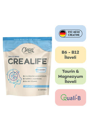 Clean Powders Crealife Alman Patentli (Creavitalis®) Kreatin Monohidrat 168 gr