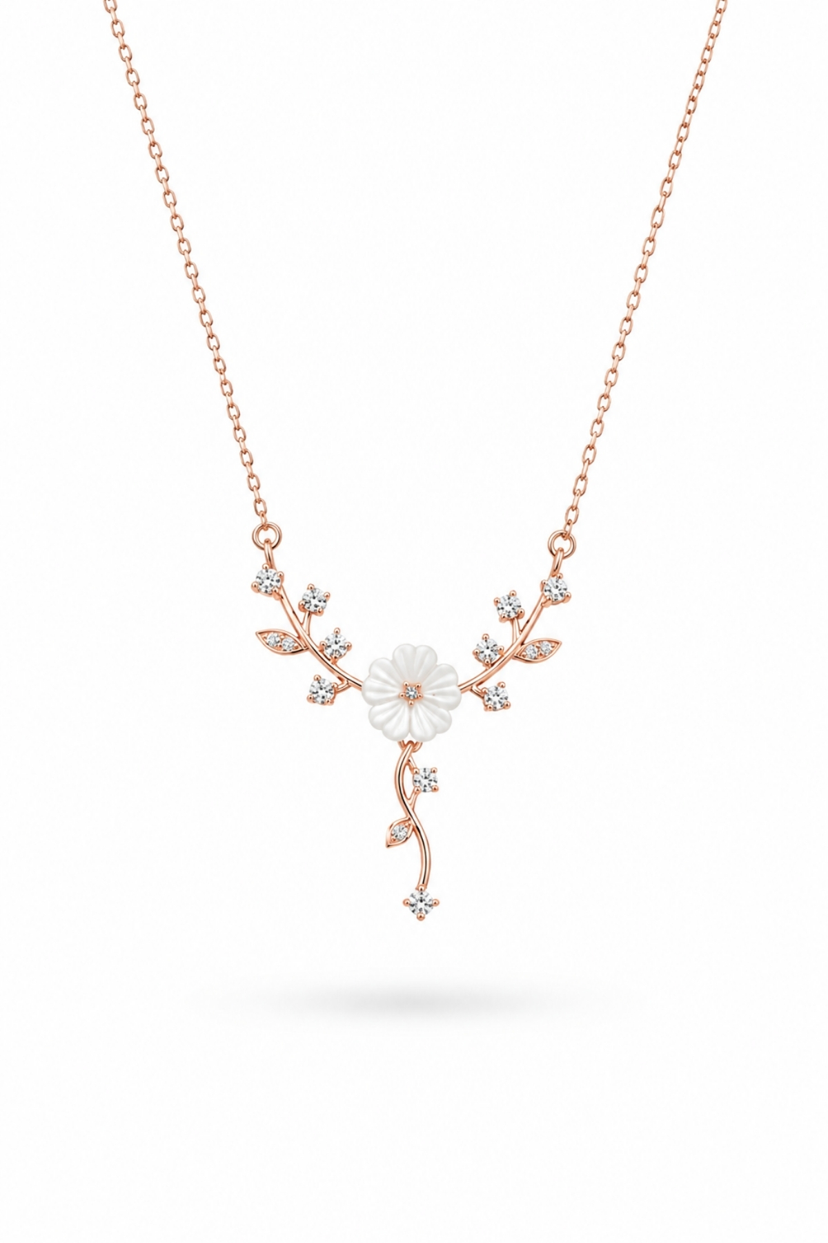 Women's Necklace with Special Box - Magnolia Ivy Special Design Women's Necklace with Flowers