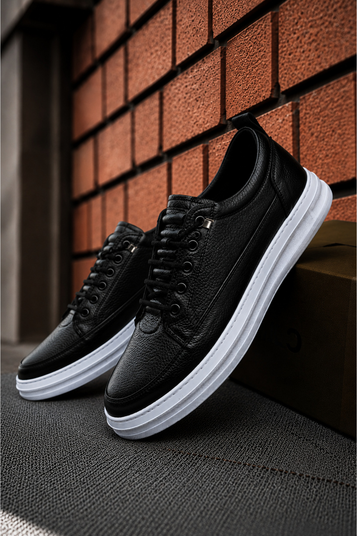MY GROSS SHOES Erkek Siyah Akılı Bağcıklı Günlük Ortopedik Garantili Spor Ayakkabı görsel 8