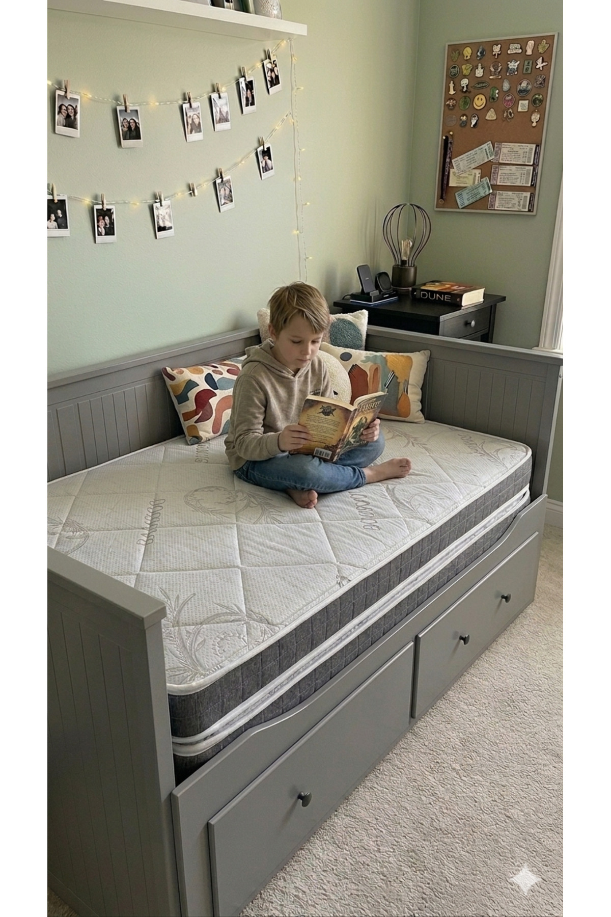 Zippered Detachable Sofa Hemnes Compatible Orthopedic Bamboo Sponge Mattress 20cm