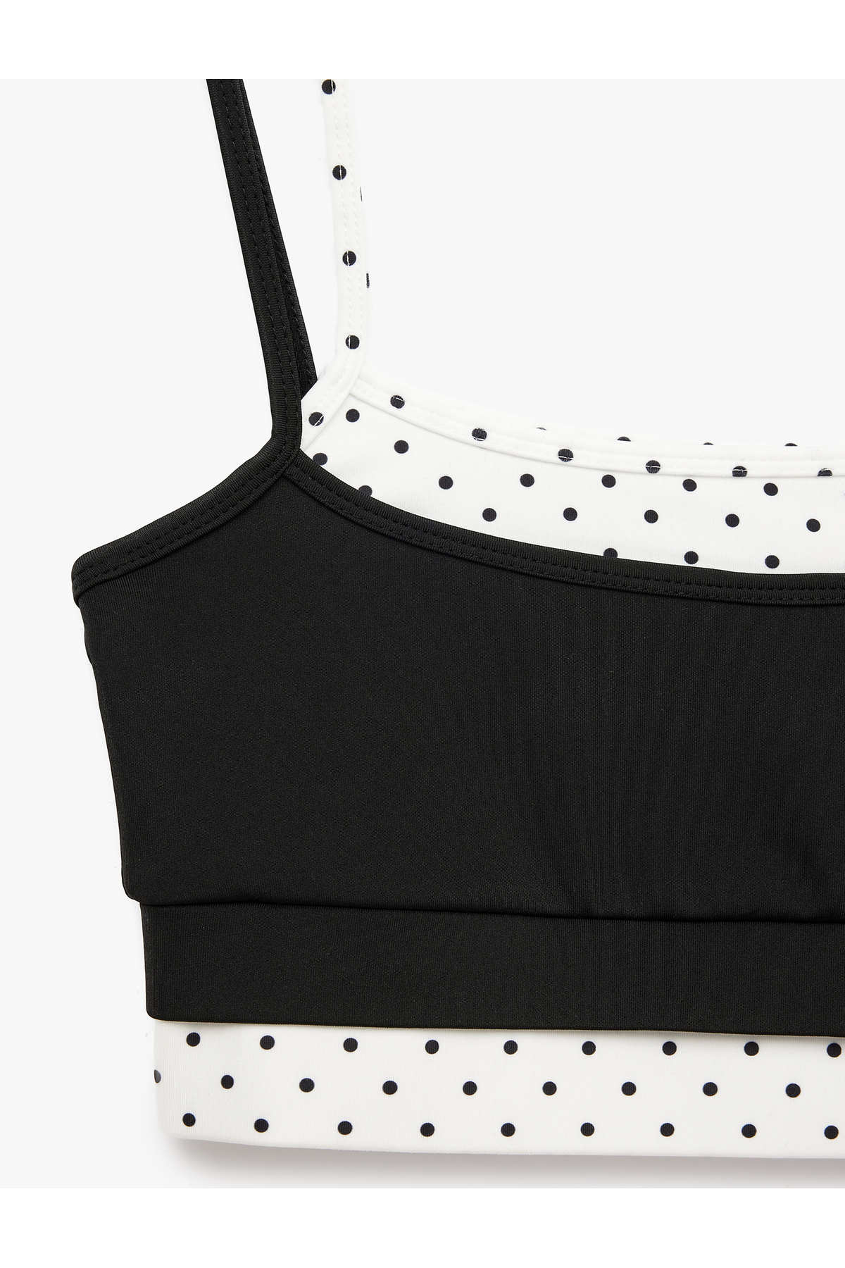 Koton İp Askılı Kolsuz Slim Fit İkili Puantiyeli Sporcu Sütyeni görsel 5