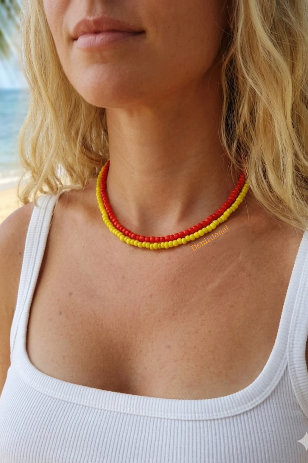 Sand Bead Necklace 2 Pieces Model