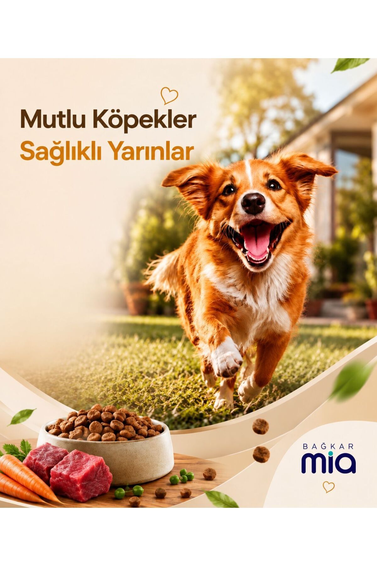 BAĞKAR MİA Kuzu Etli Bezelyeli Pirinçli Köpek Maması 15 Kg