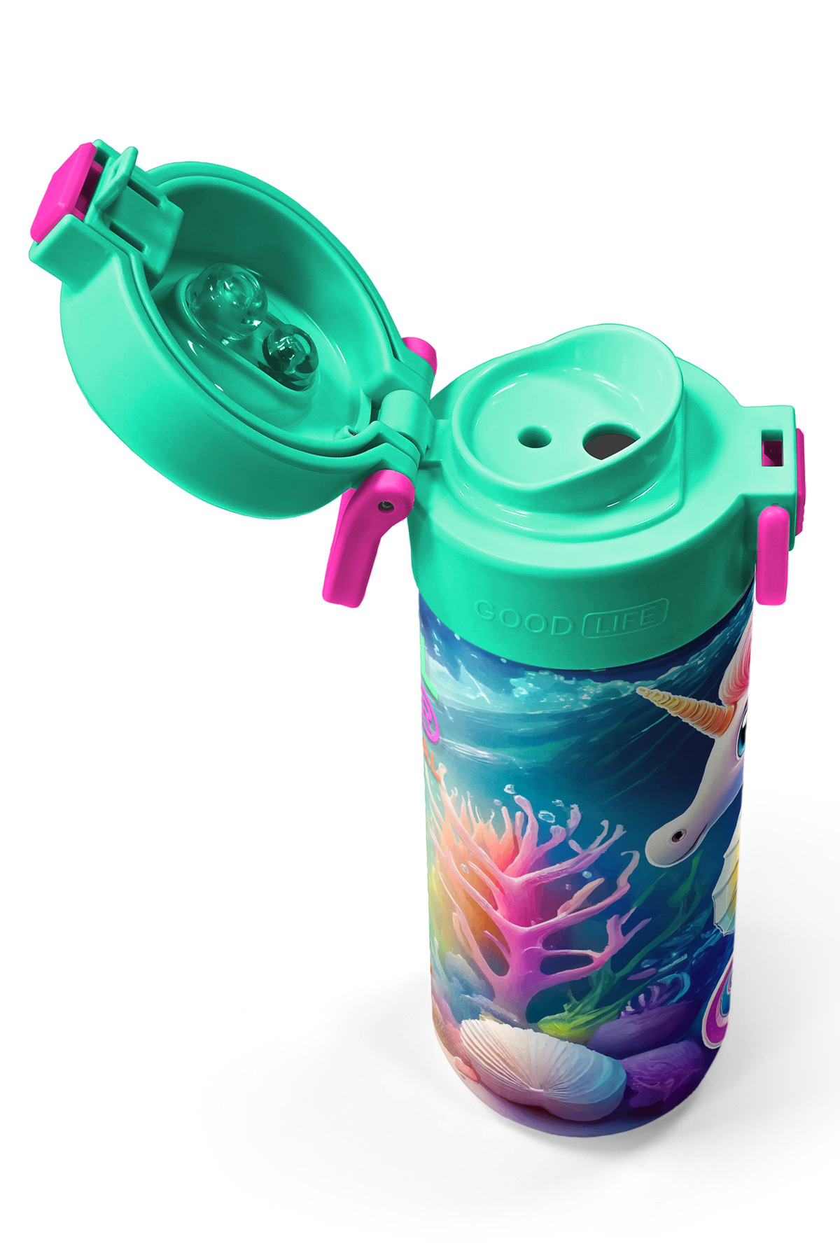 Kids Denizatı Desenli Pipetli ve Direkt İçim Çelik Termos 500 ml 31988