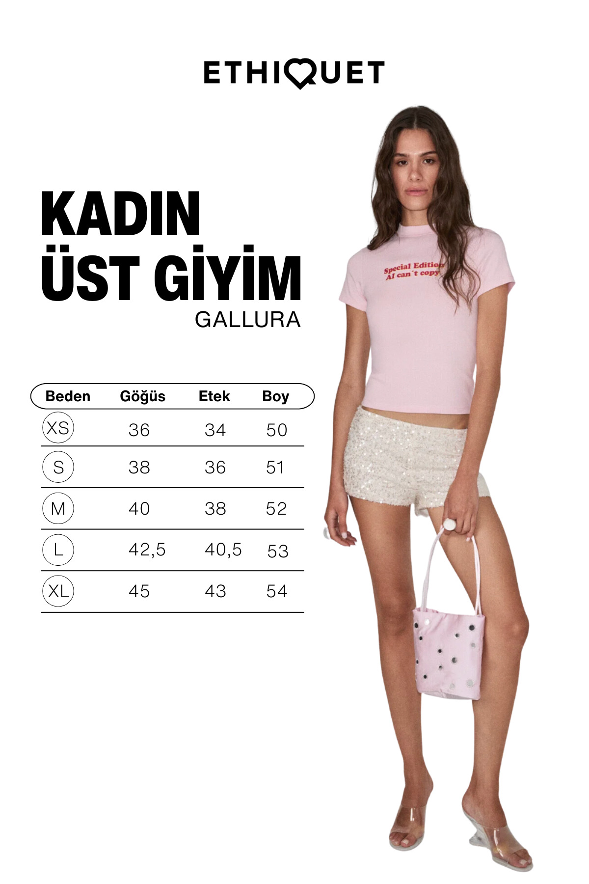 تی‌شرت زنانه GALLURA از جنس پارچه نرم و انعطاف‌پذیر، یقه گرد، آستین کوتاه، صورتی 6