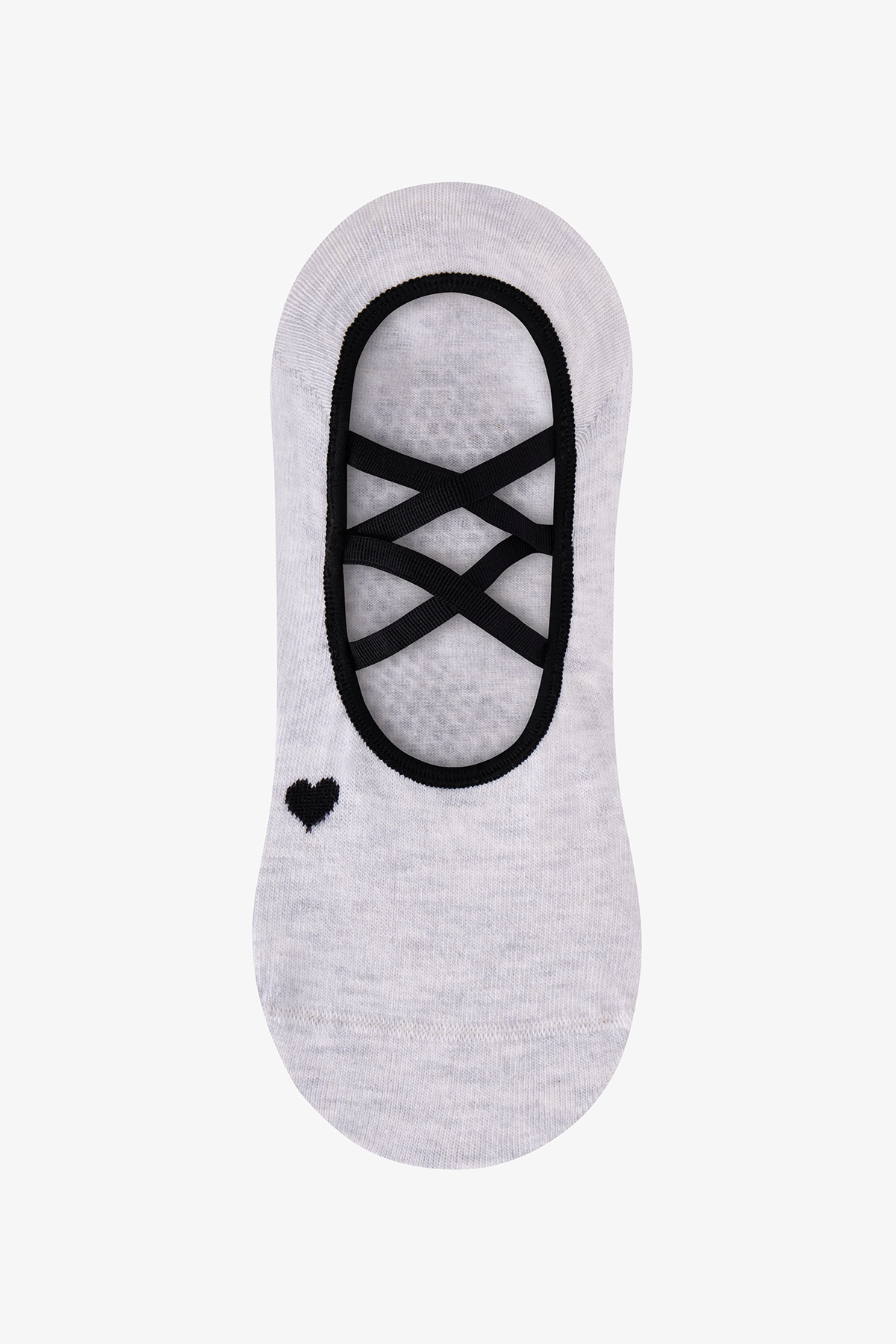 Toe Seamless Cotton Heart Patterned Pilates & Yoga Socks