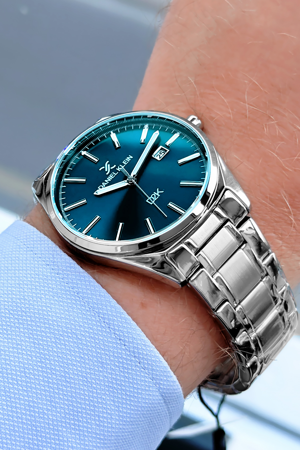 Royal Genuine Men's Watches Waterproof Silver Color Steel Band DKE2103C4