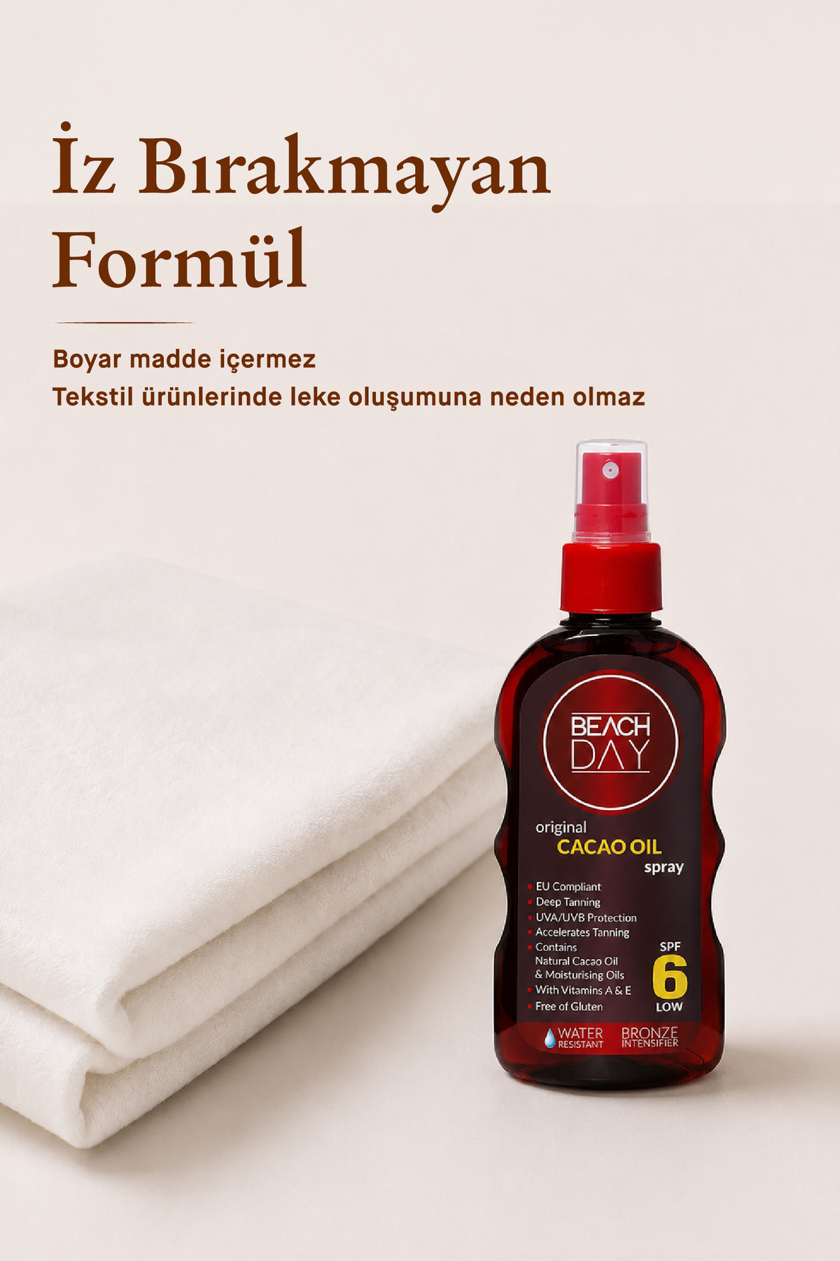 اسپری روغن ضد آفتاب برنزه کننده کره کاکائو با SPF 6، 150 میلی لیتر، 8699375047882 — BD03 — تصویر 5 از 8