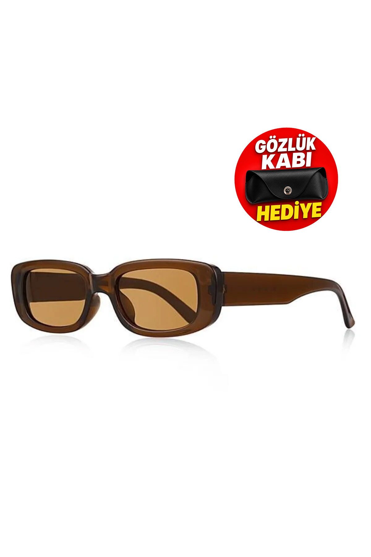 Aqua Di Polo 1987 Kahverengi Dikdörtgen Kadın Güneş Gözlüğü Apsı001602-50 Ekartman