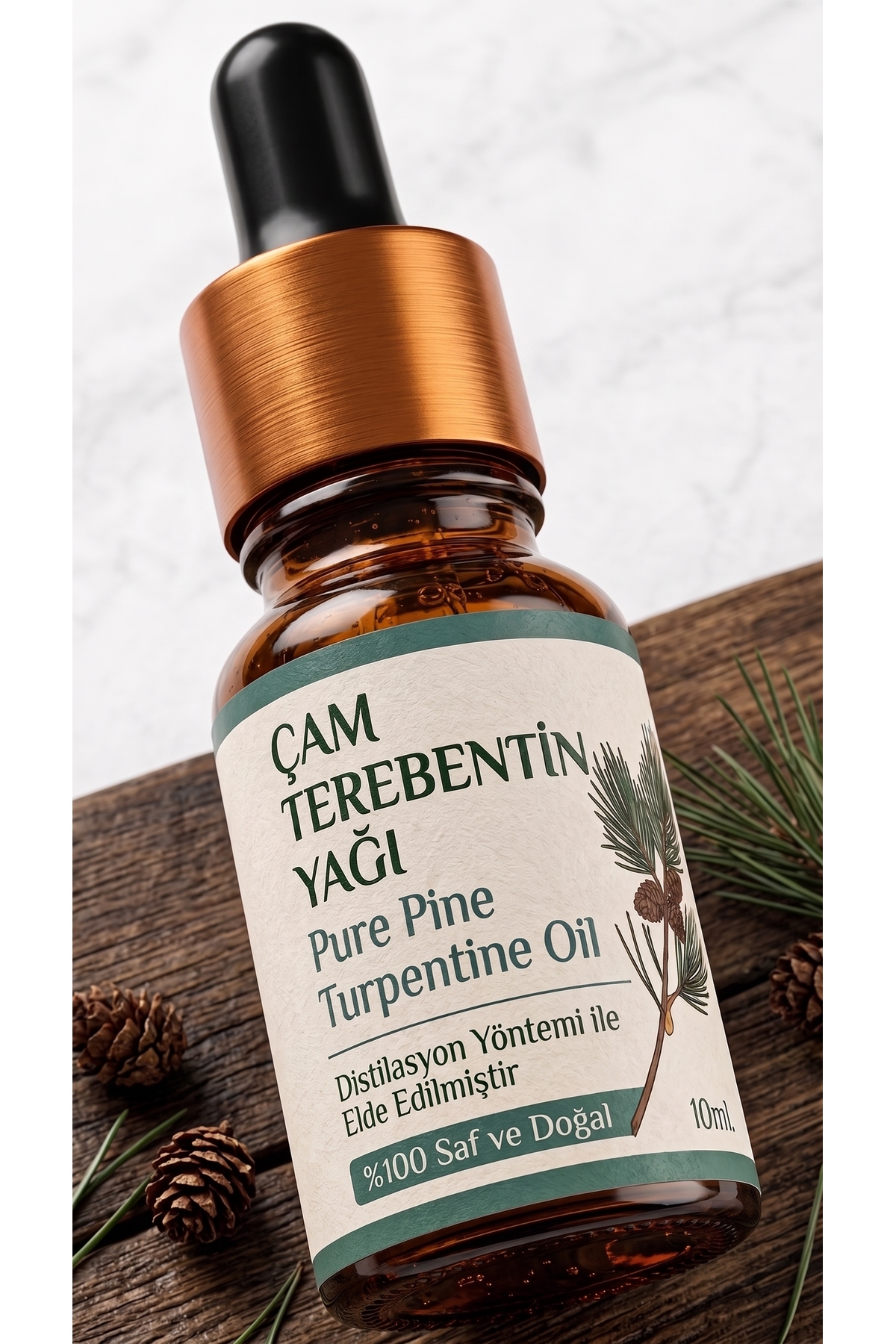 روغن سقز کاج 10 میلی لیتر / 100% خالص و طبیعی / روغن سقز کاج — A1-Çam-Terabentin-yag-10 — تصویر 4 از 7