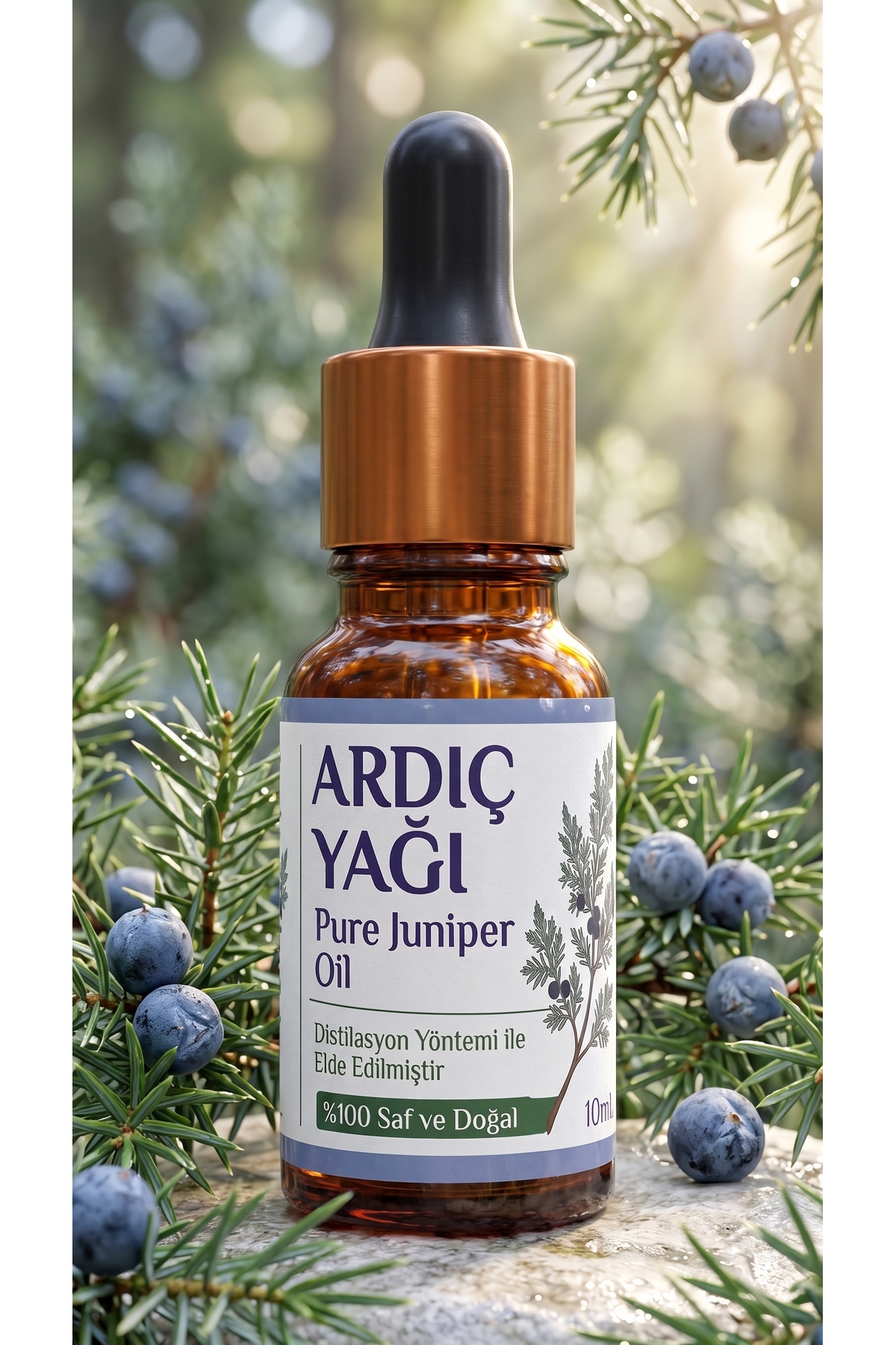 Ardıç Uçucu Yağı 10 ml / %100 Saf Ve Doğal / Juniper Berry Oil — A1-Ardıç-yag-10 — تصویر 2 از 8
