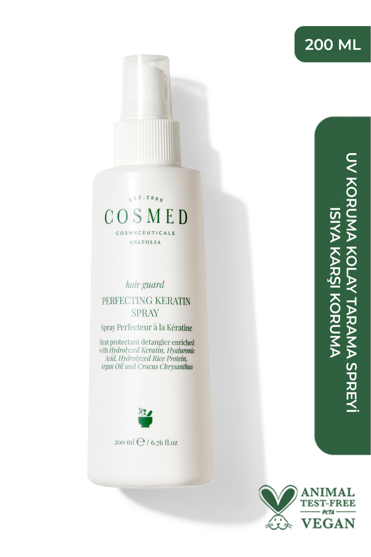 COSMED UV Koruma Kolay Tarama Spreyi - Isıya Karşı Koruma/HAIR GUARD PERFECTING KERATIN SPRAY — 21107