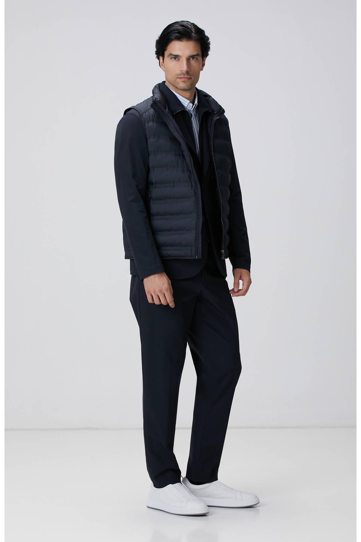 Network Lacivert Puffer Casual Yelek görsel 3
