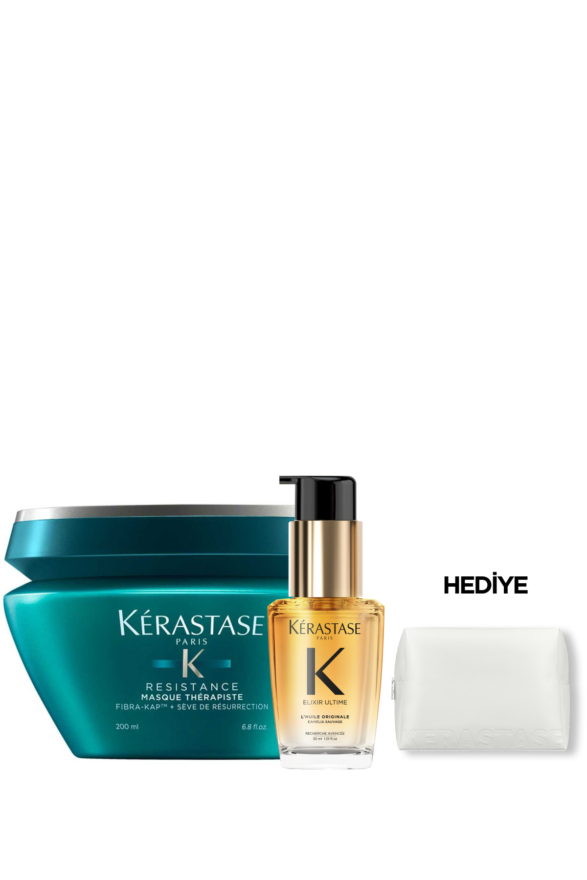 Kerastase Resistance & Elixir Ultime Yıpranmış Saçlar Için Işıltı - Maske & Yağ — 34746363RESE72