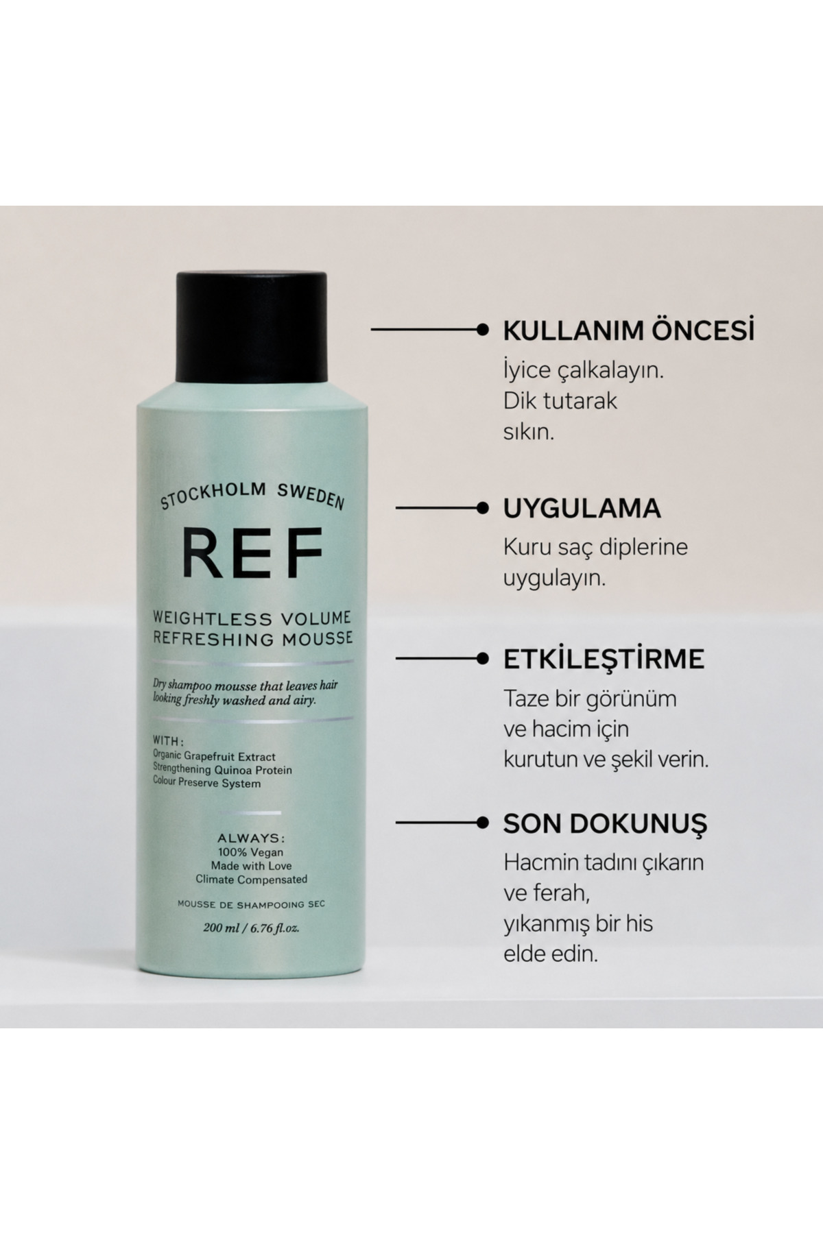 Ref Weightless Volume Refreshing Mousse 200 ml — REF29430 — تصویر 3 از 8