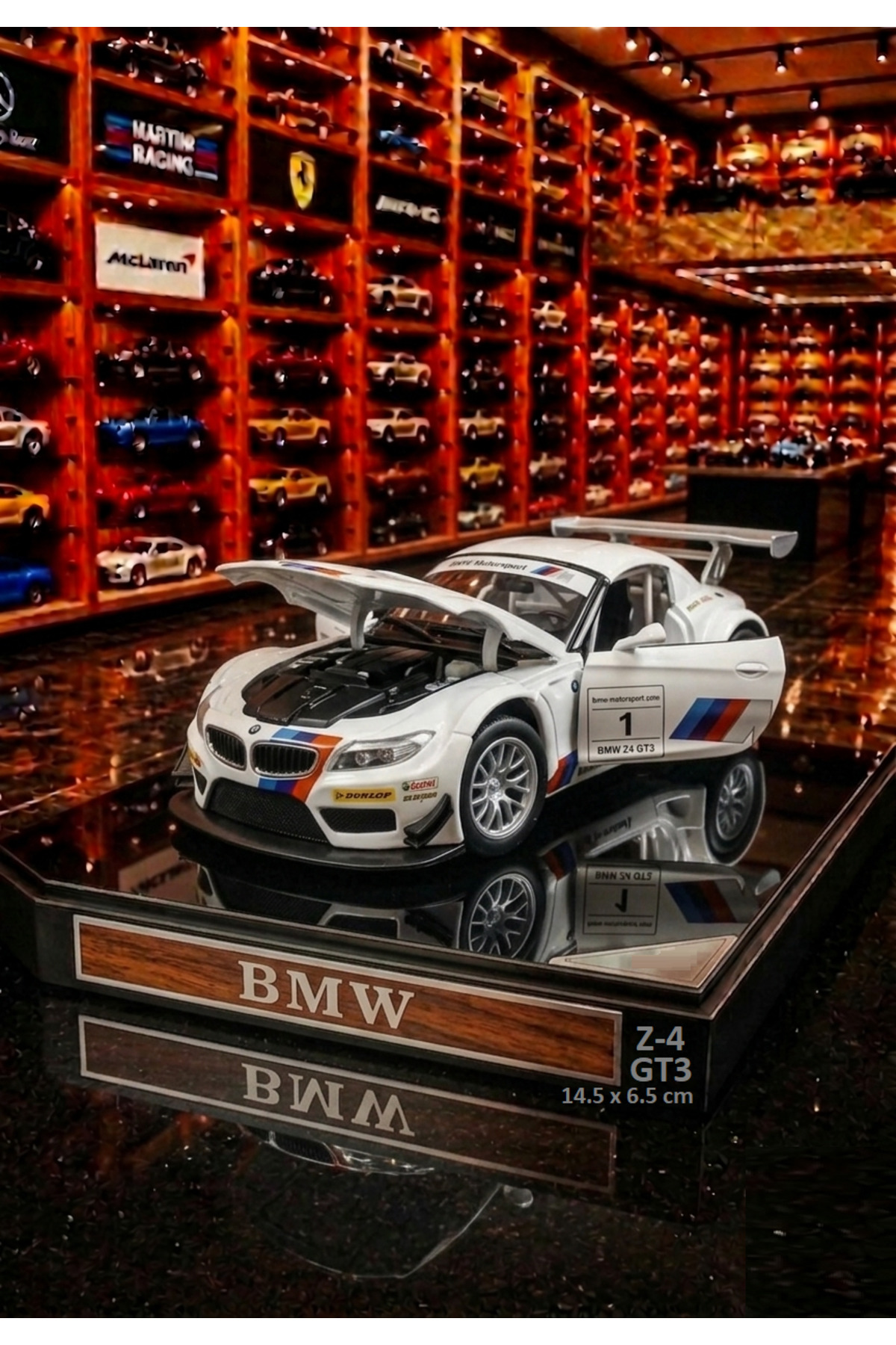 OYUNCAKSAHİLİ BMW Z4 GT3 Yarış Araba Model 14.5 x 6.5 cm Metal 1