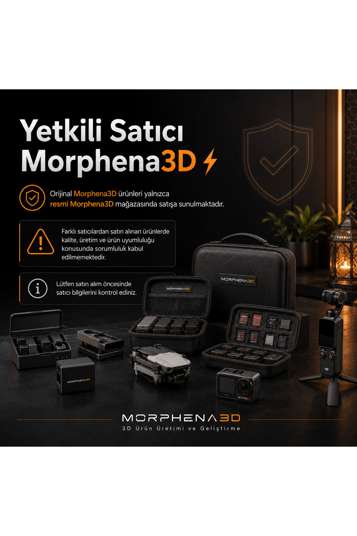 DJİ Osmo Pocket 3 Uyumlu Taşıma ve Koruma Kutusu – Darbe Dayanıklı Sert Kılıf Organizer (8x17x4 cm) görsel 5