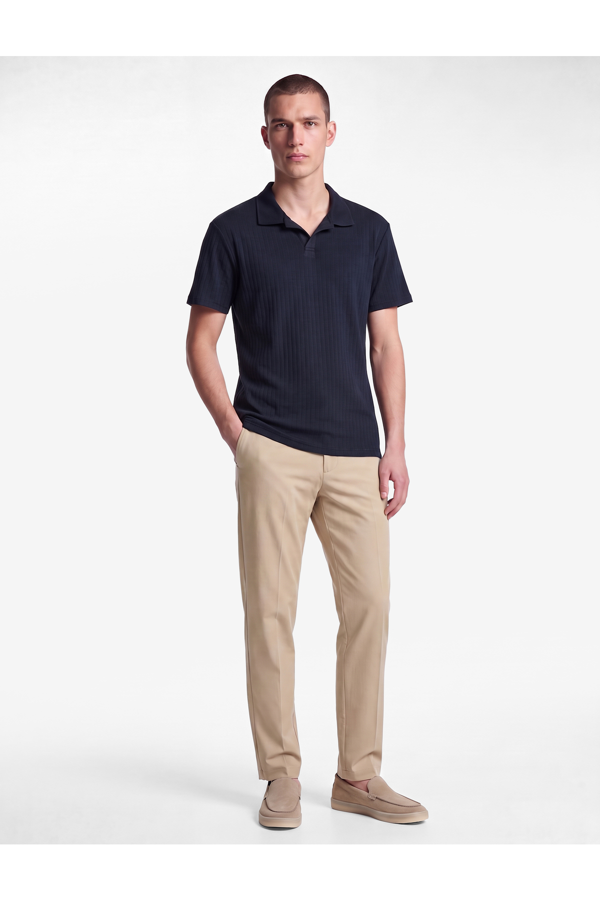 Kısa Kollu Pamuklu Slim Fit Polo Yaka Tişört